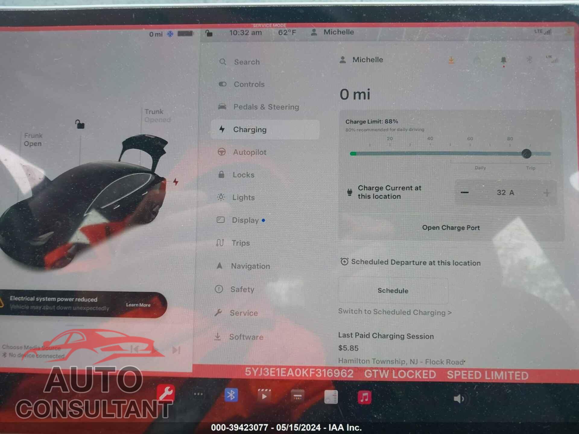 TESLA MODEL 3 2019 - 5YJ3E1EA0KF316962