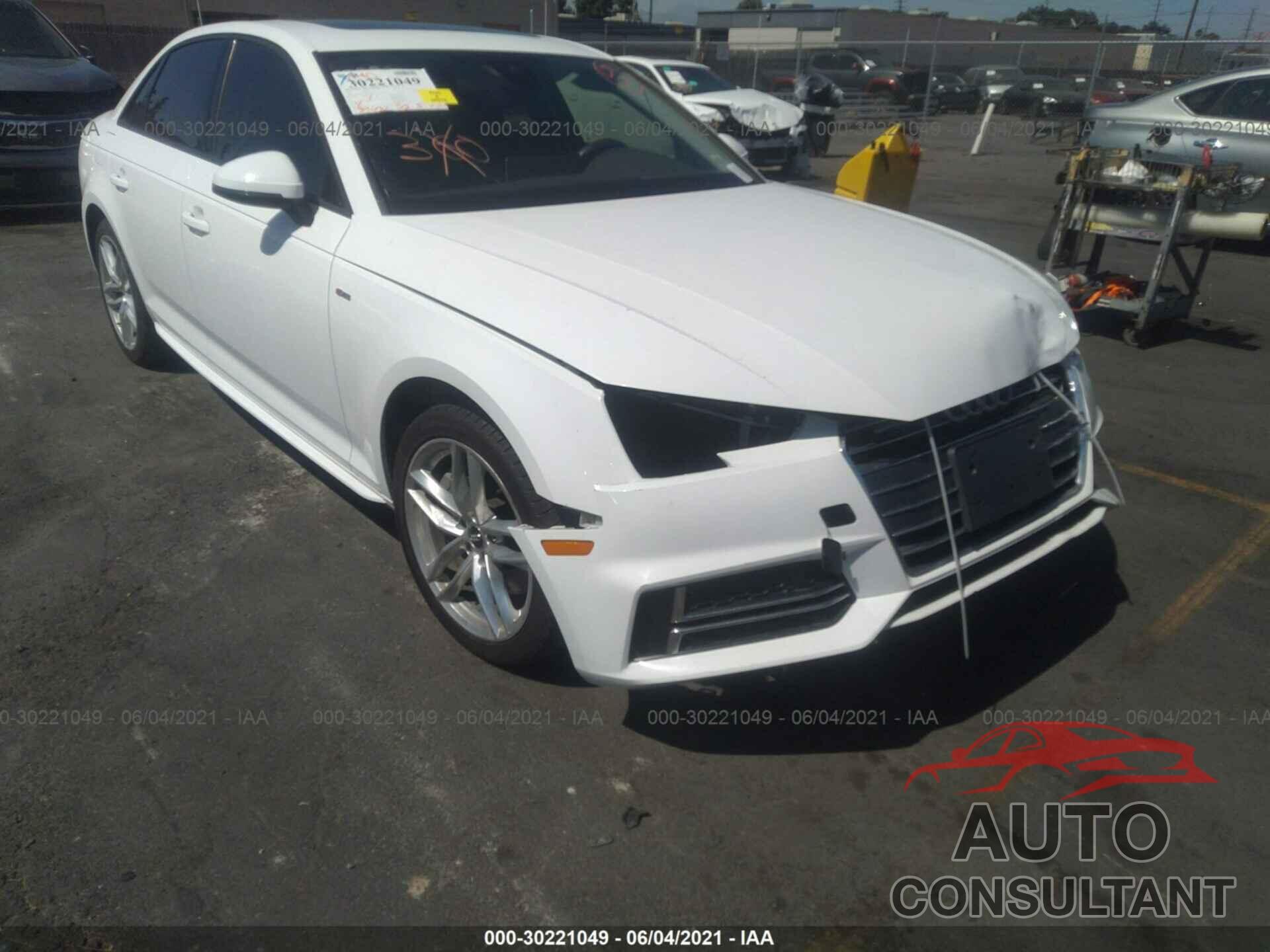 AUDI A4 2017 - WAUDNAF48HN043452