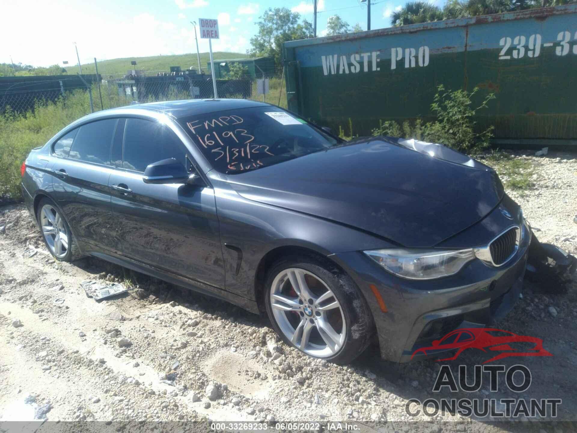 BMW 4 SERIES 2016 - WBA4A9C56GGL88070