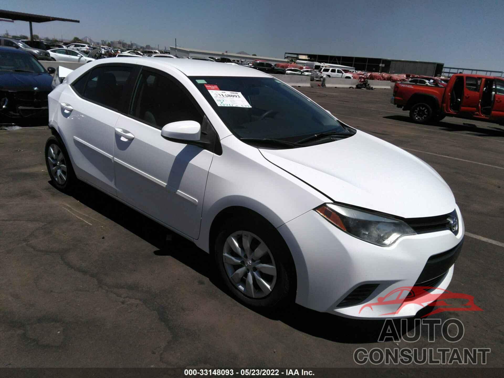 TOYOTA COROLLA 2016 - 2T1BURHE2GC640180