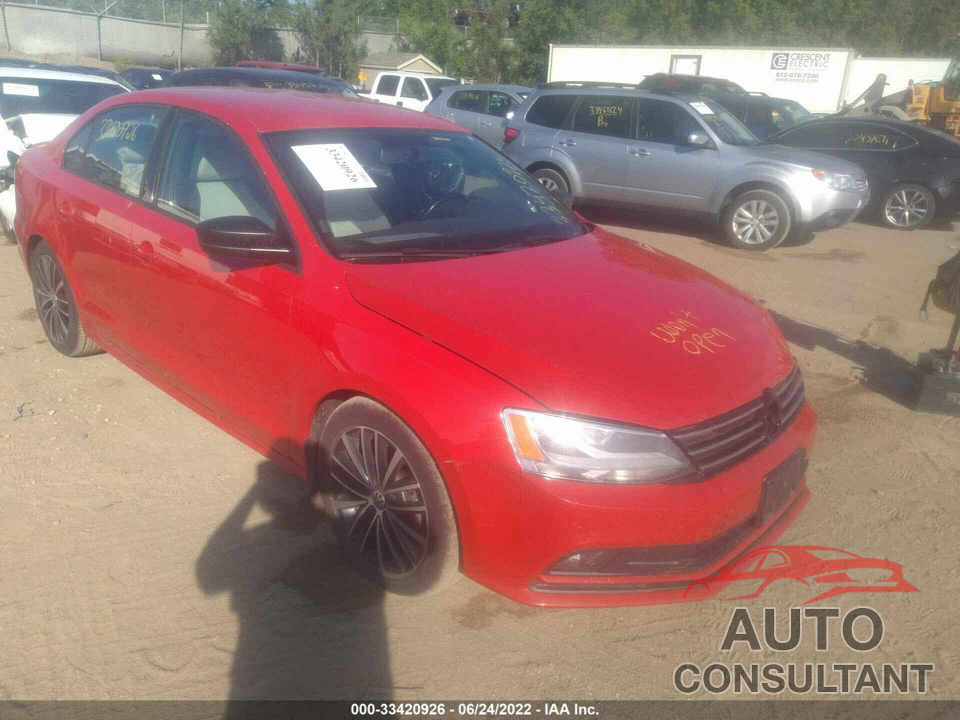 VOLKSWAGEN JETTA SEDAN 2016 - 3VWD17AJ6GM285984