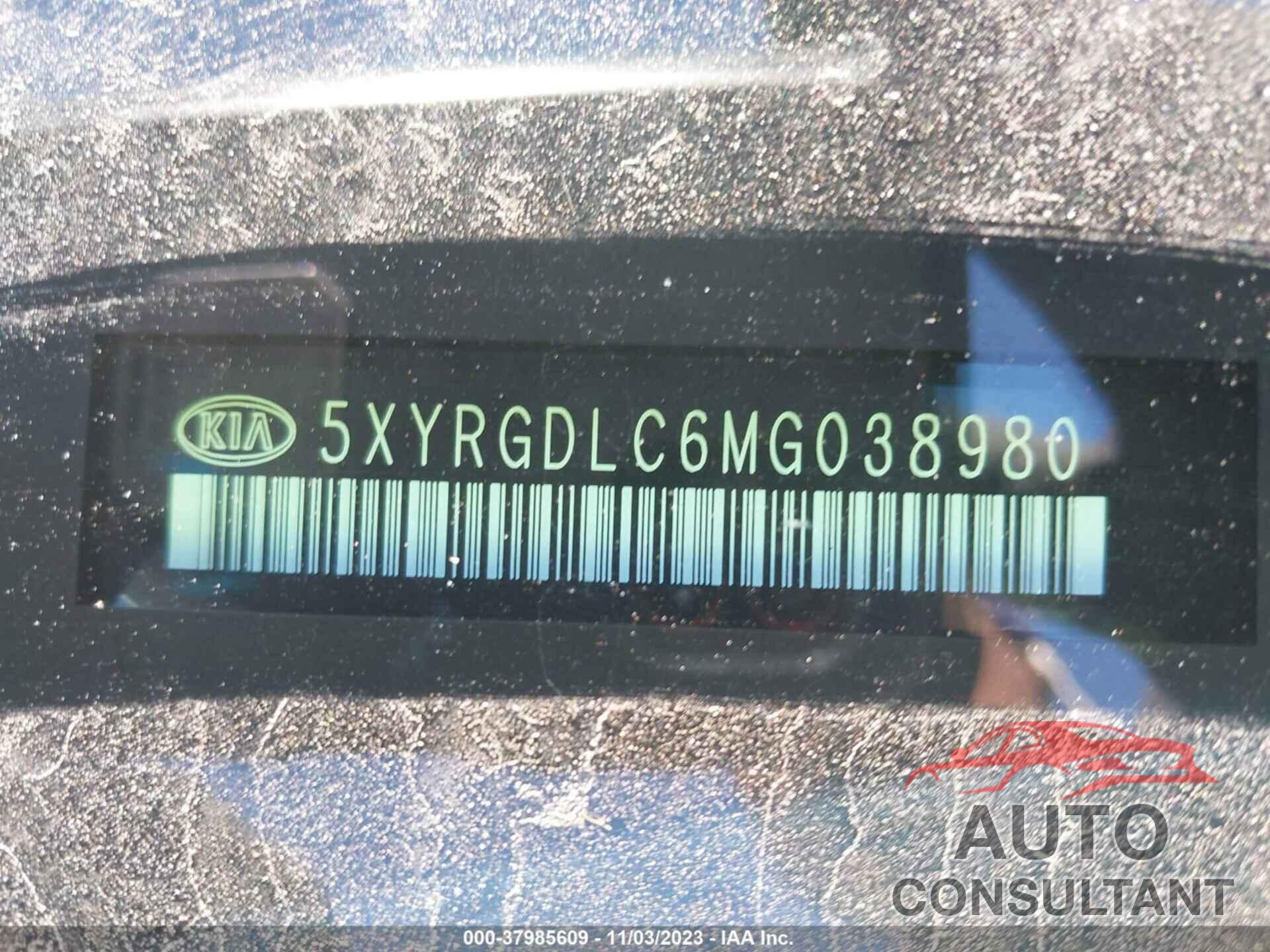 KIA SORENTO 2021 - 5XYRGDLC6MG038980