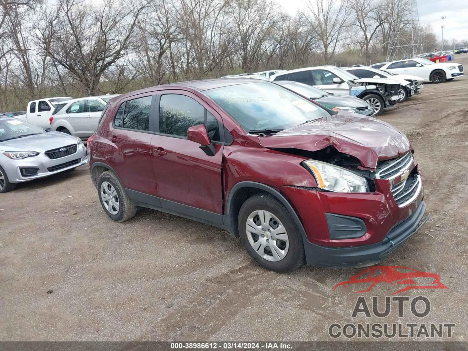 CHEVROLET TRAX 2016 - 3GNCJKSB0GL280284