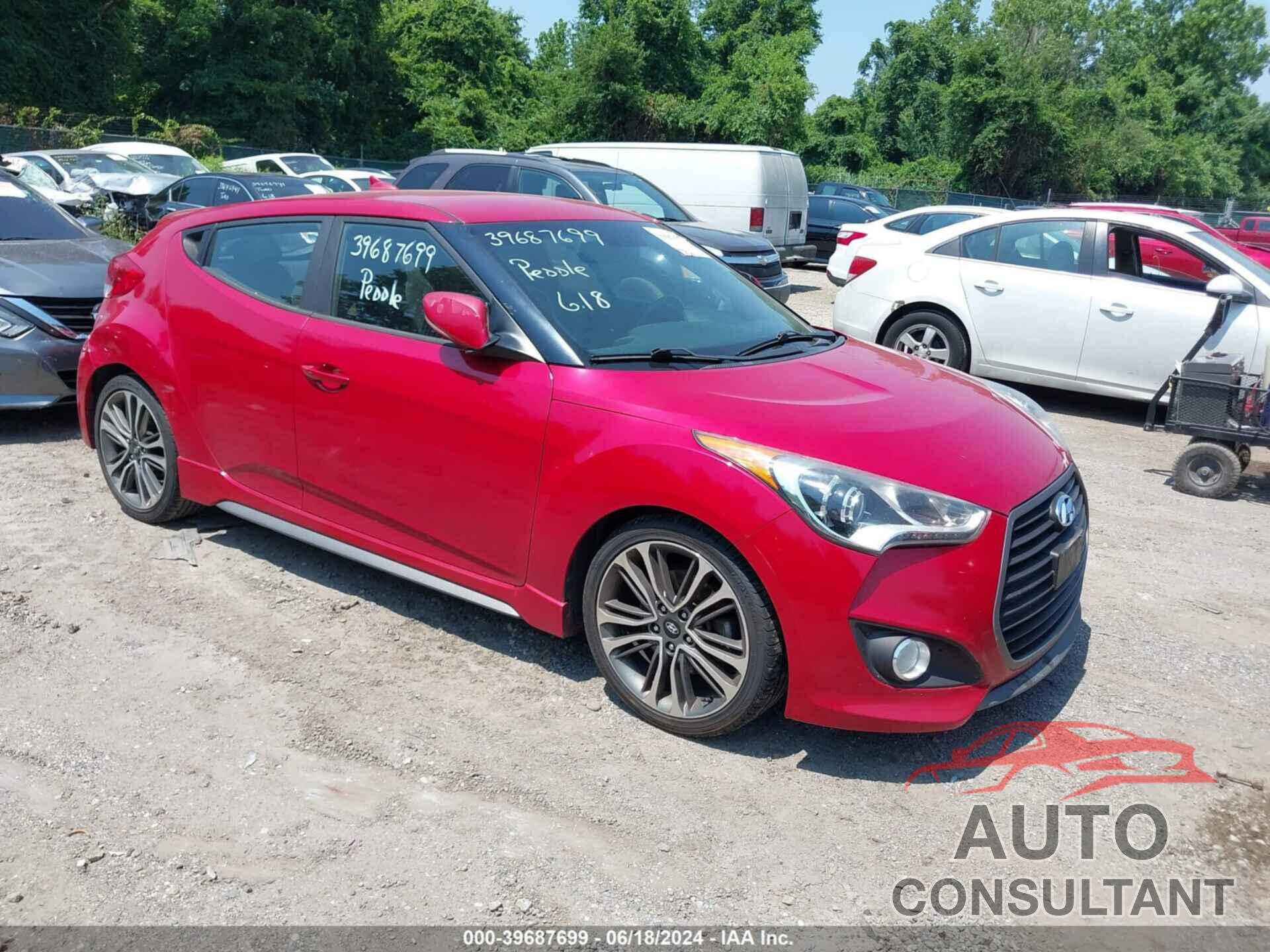 HYUNDAI VELOSTER 2016 - KMHTC6AE0GU293575