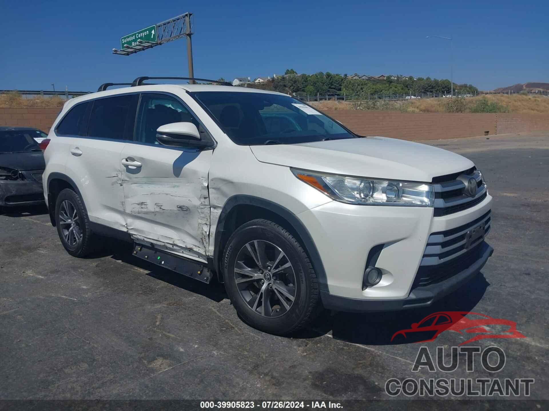 TOYOTA HIGHLANDER 2019 - 5TDZZRFH4KS295666