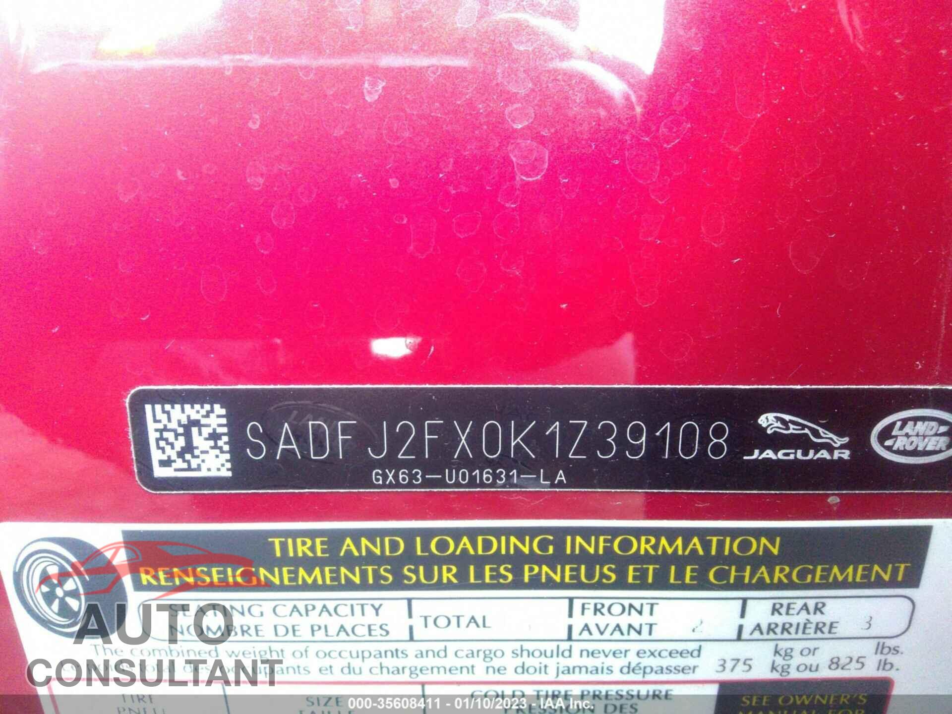 JAGUAR E-PACE 2019 - SADFJ2FX0K1Z39108