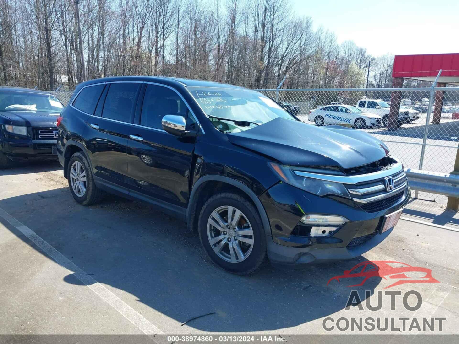 HONDA PILOT 2016 - 5FNYF5H14GB004575