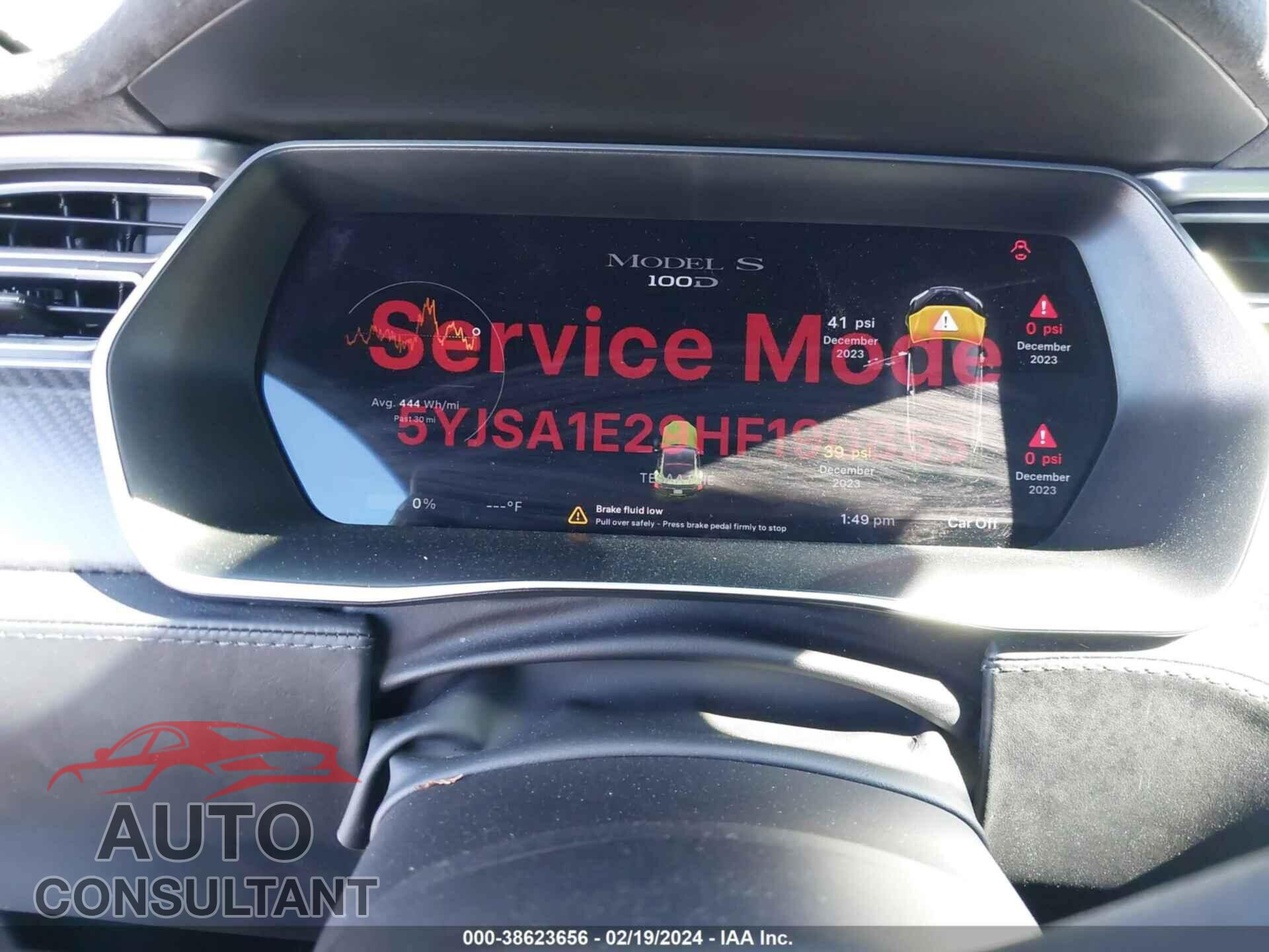 TESLA MODEL S 2017 - 5YJSA1E29HF190853