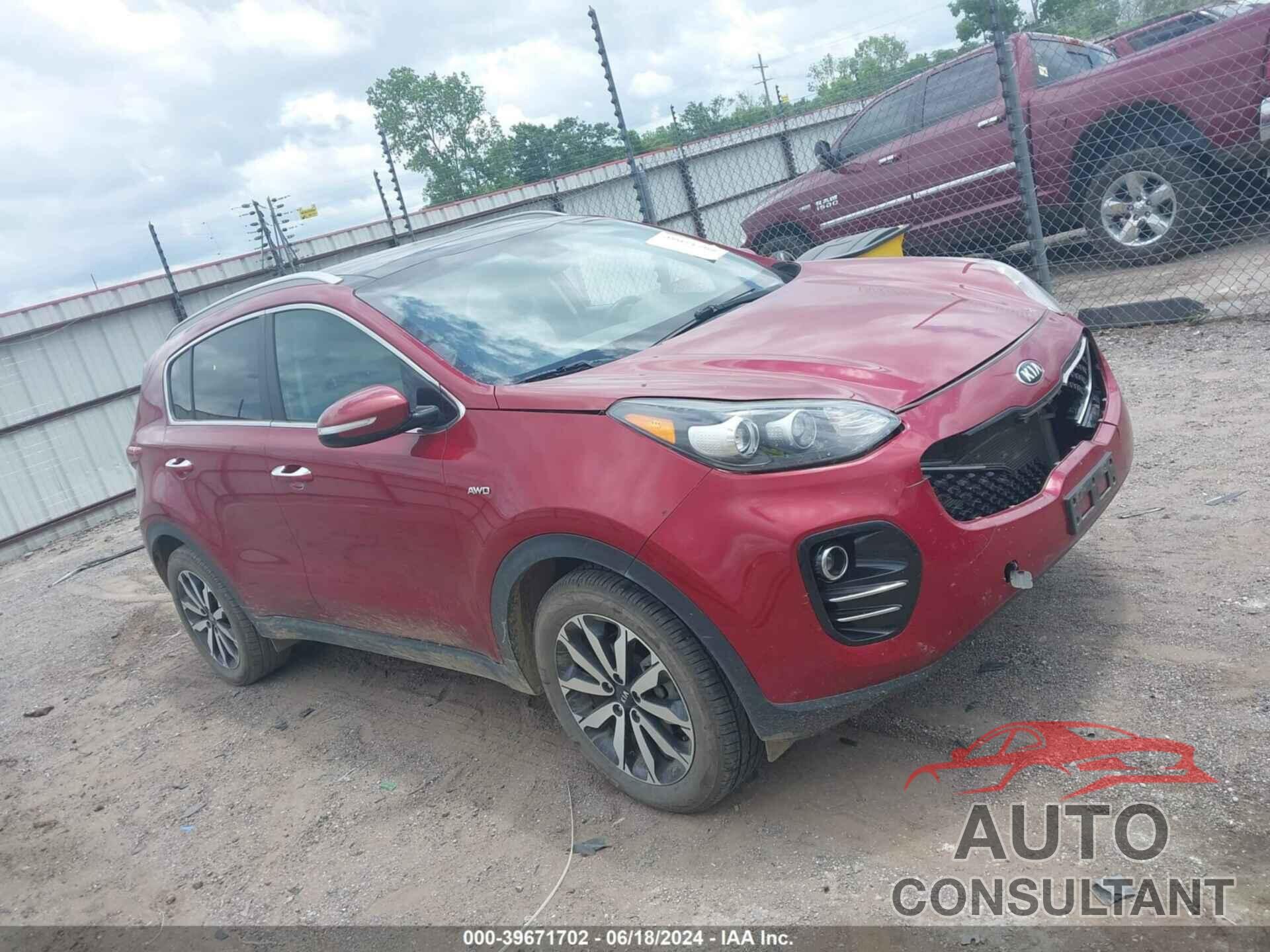 KIA SPORTAGE 2017 - KNDPNCAC1H7183065