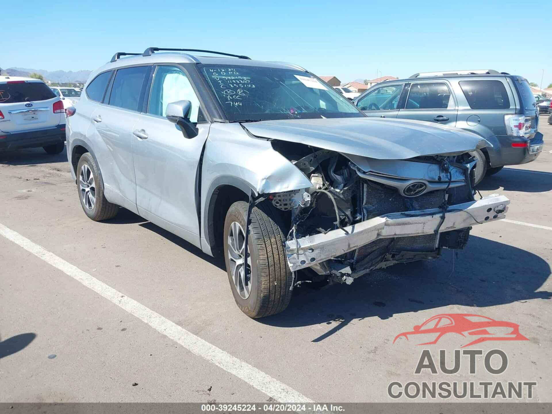 TOYOTA HIGHLANDER 2021 - 5TDHZRAH3MS532153