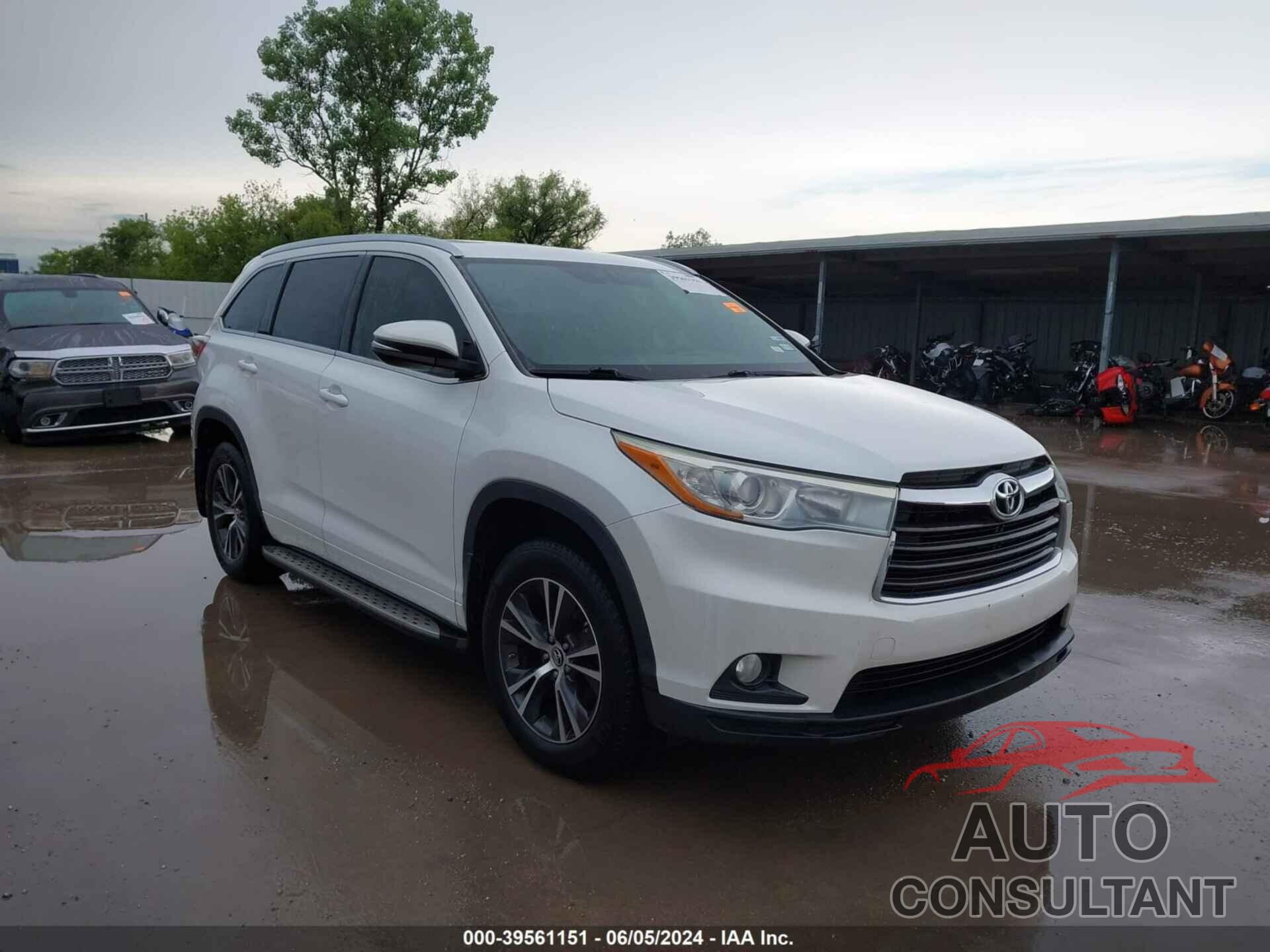 TOYOTA HIGHLANDER 2016 - 5TDKKRFH5GS135714