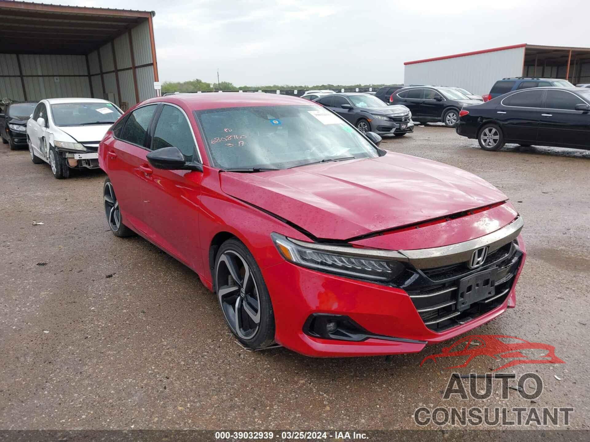HONDA ACCORD 2021 - 1HGCV1F33MA080708
