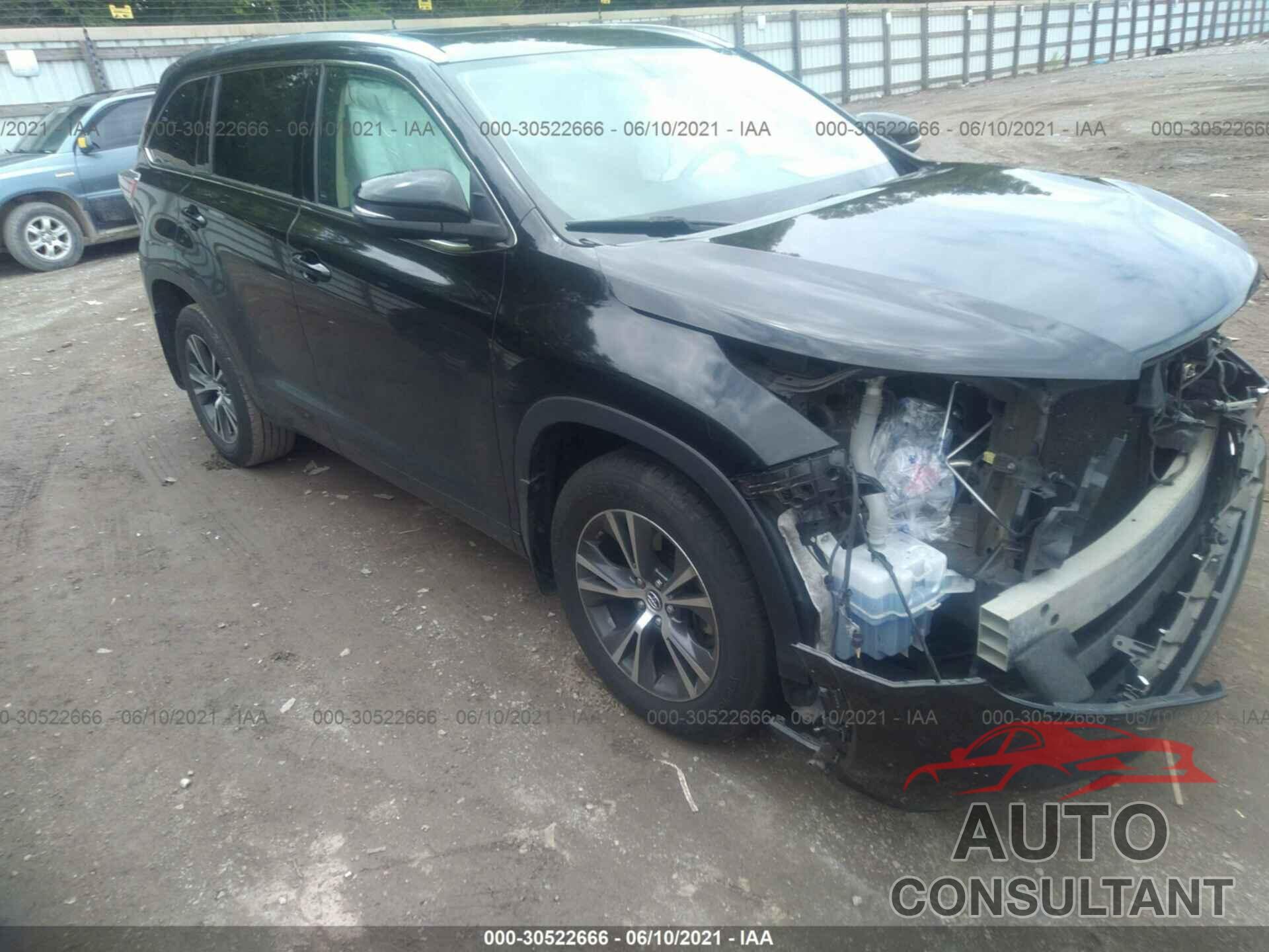 TOYOTA HIGHLANDER 2016 - 5TDJKRFH1GS261421