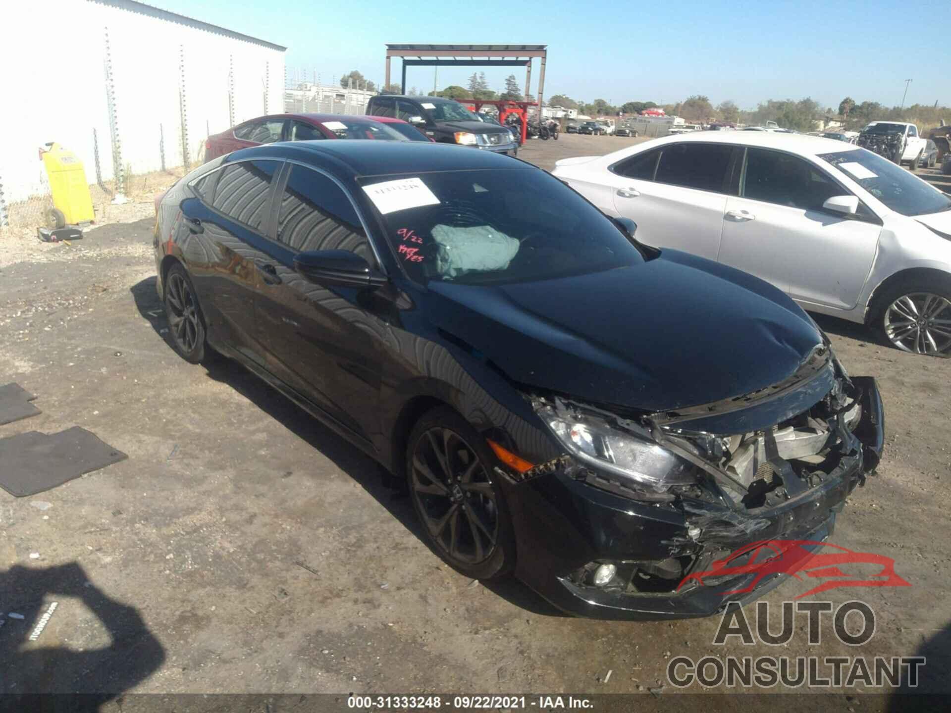 HONDA CIVIC SEDAN 2019 - 19XFC2F81KE211096