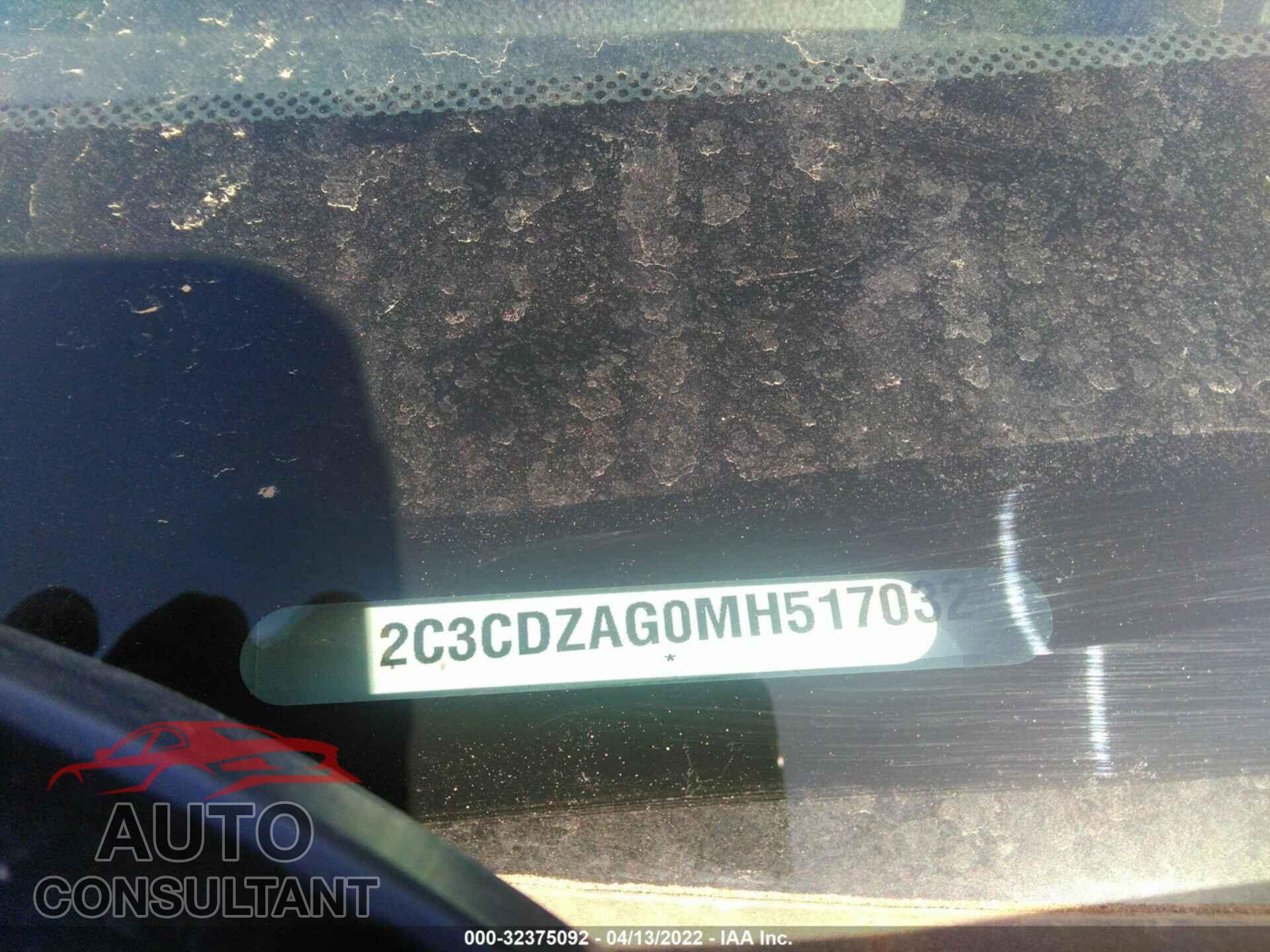 DODGE CHALLENGER 2021 - 2C3CDZAG0MH517032