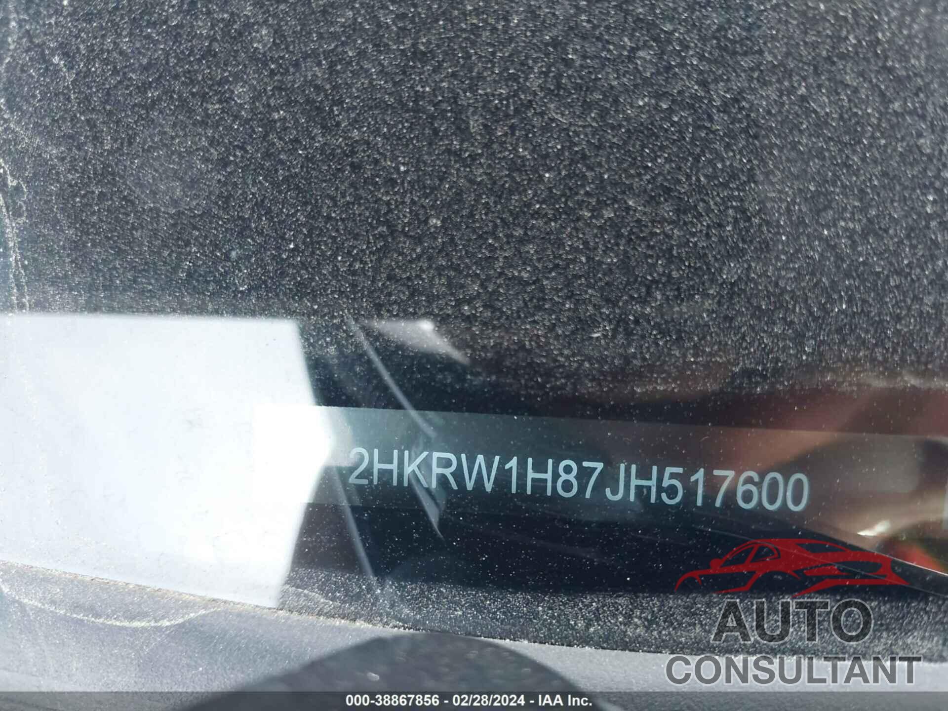 HONDA CR-V 2018 - 2HKRW1H87JH517600