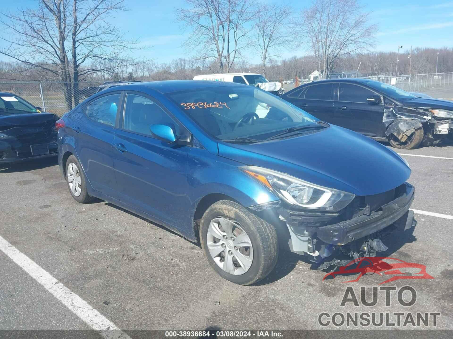 HYUNDAI ELANTRA 2016 - KMHDH4AE4GU622272