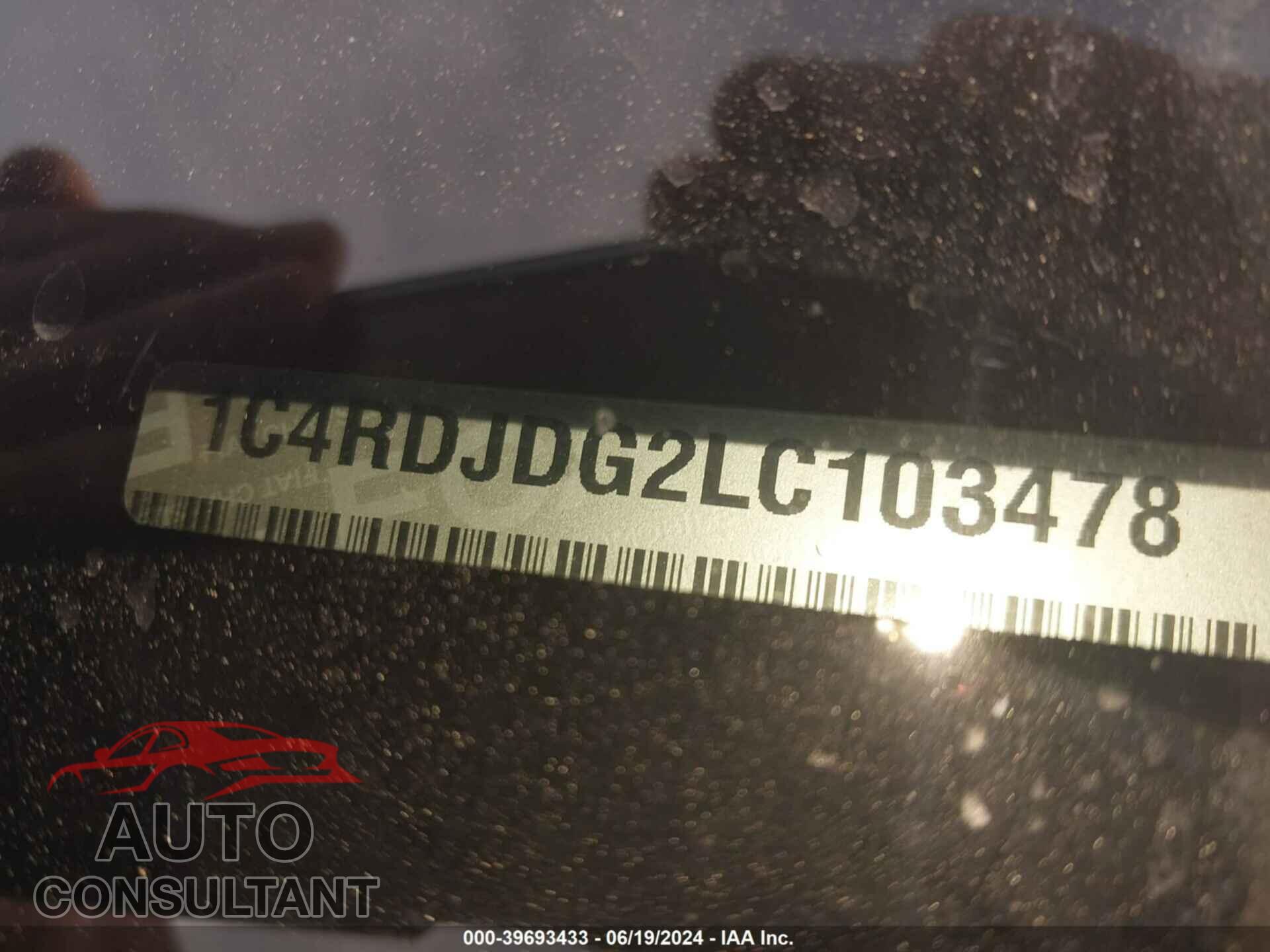 DODGE DURANGO 2020 - 1C4RDJDG2LC103478
