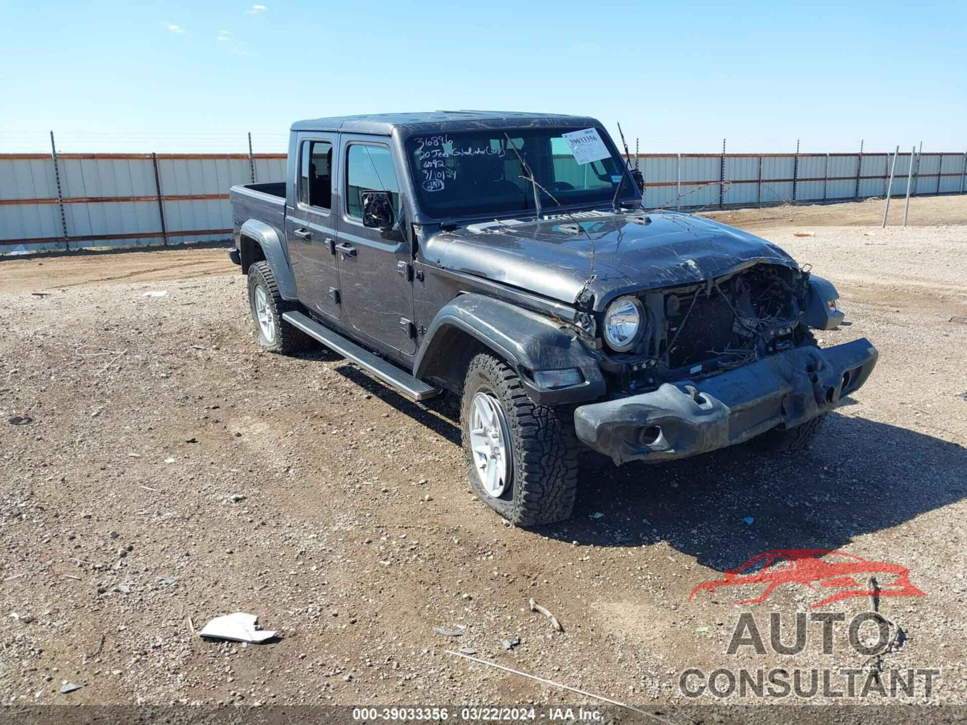 JEEP GLADIATOR 2020 - 1C6HJTAG2LL136542