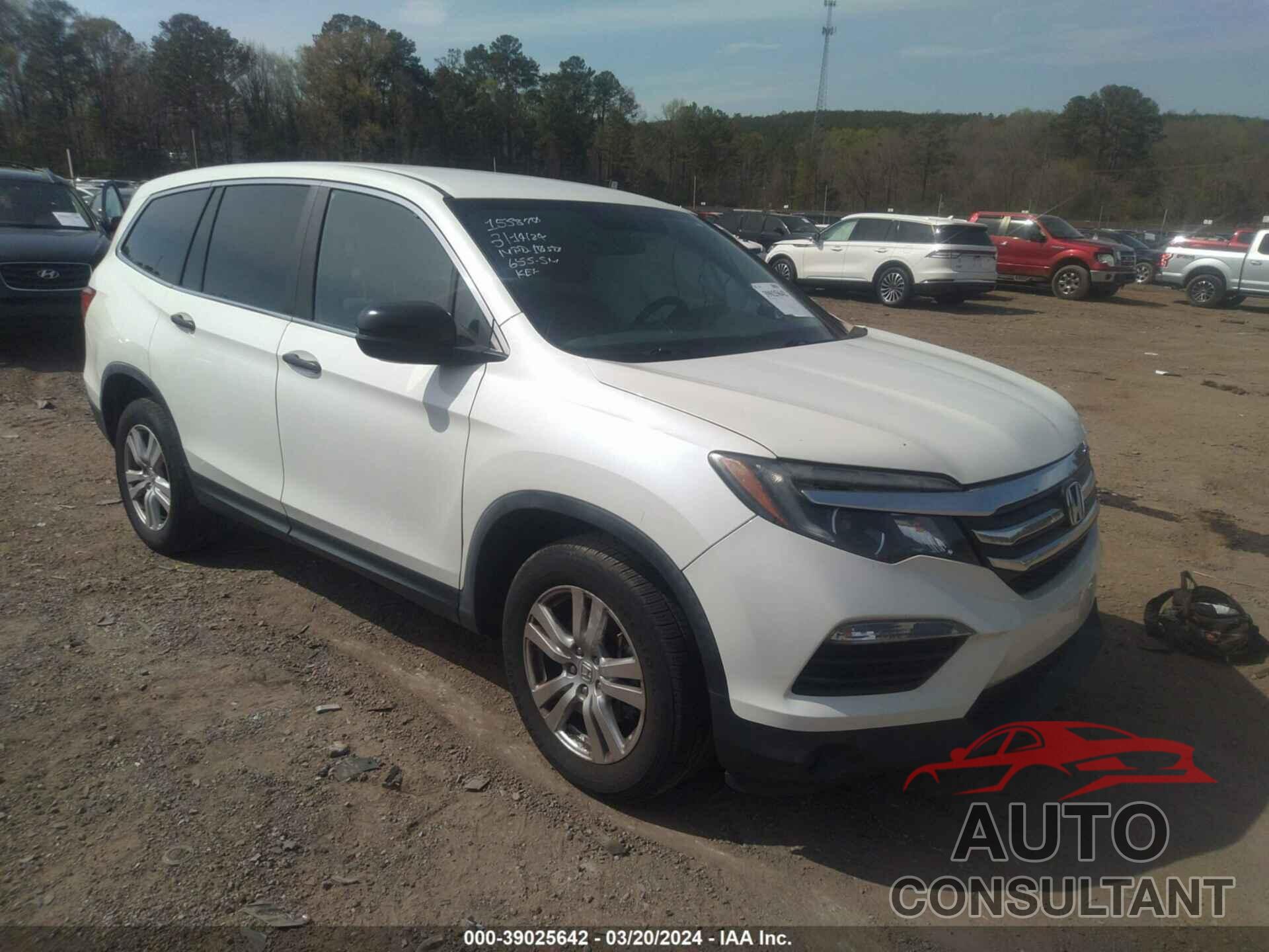 HONDA PILOT 2018 - 5FNYF5H1XJB024689