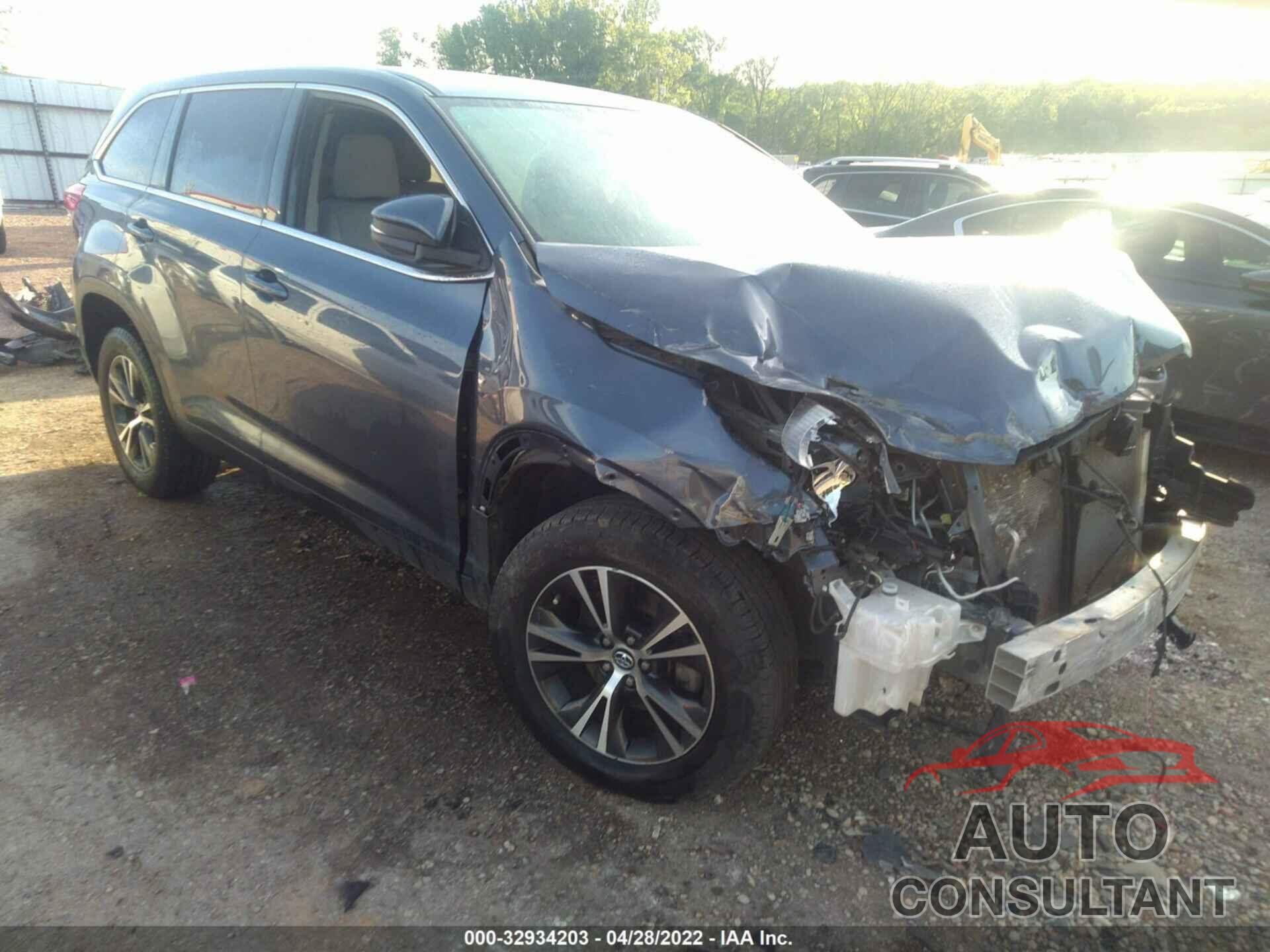 TOYOTA HIGHLANDER 2019 - 5TDZZRFH4KS340346