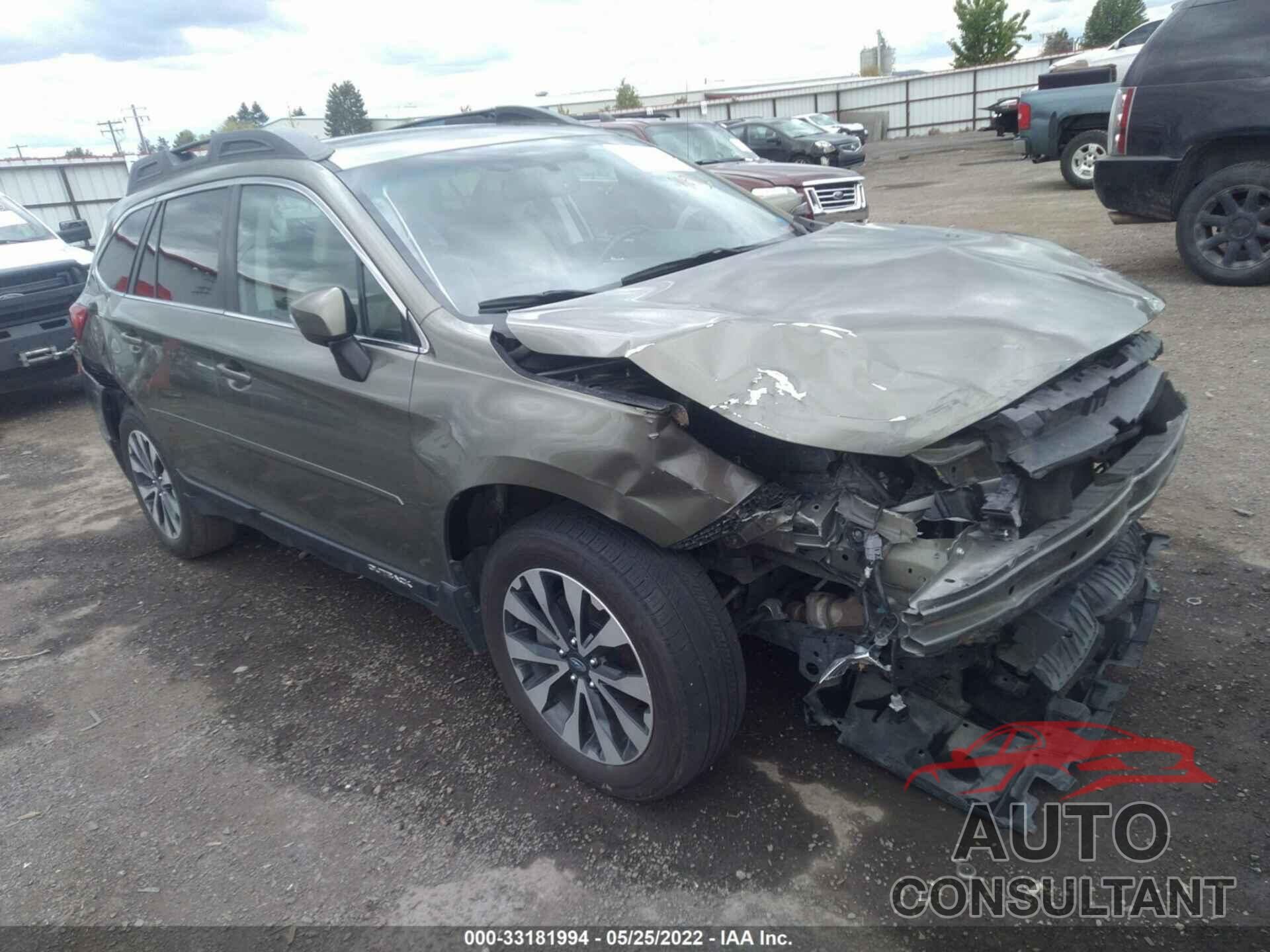 SUBARU OUTBACK 2016 - 4S4BSALC2G3256644