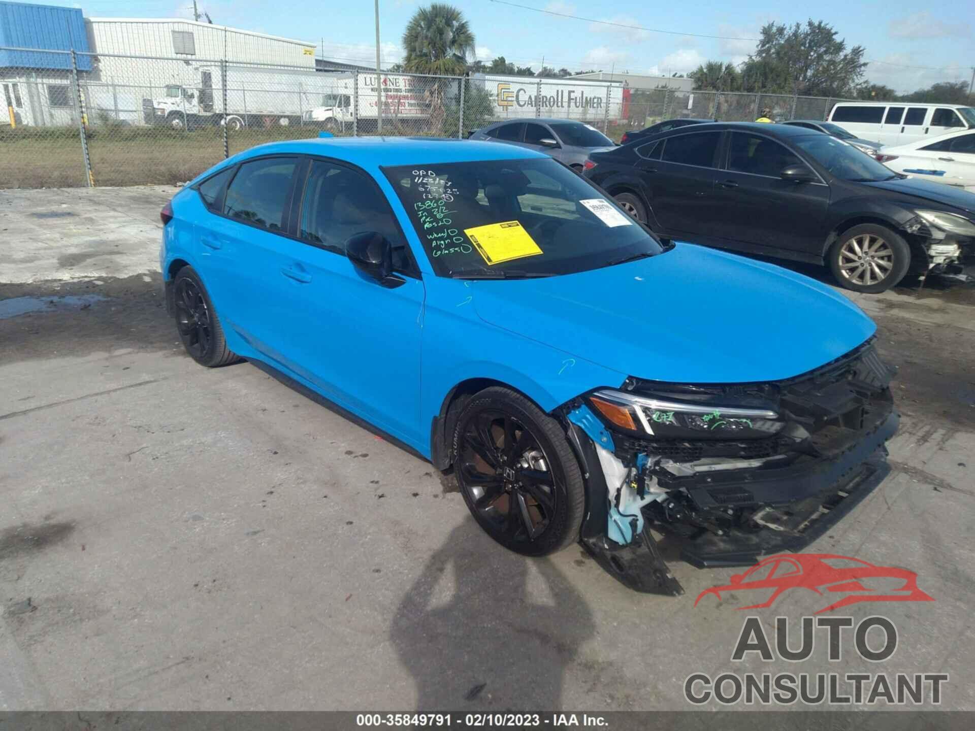 HONDA CIVIC HATCHBACK 2022 - 19XFL2H80NE022523