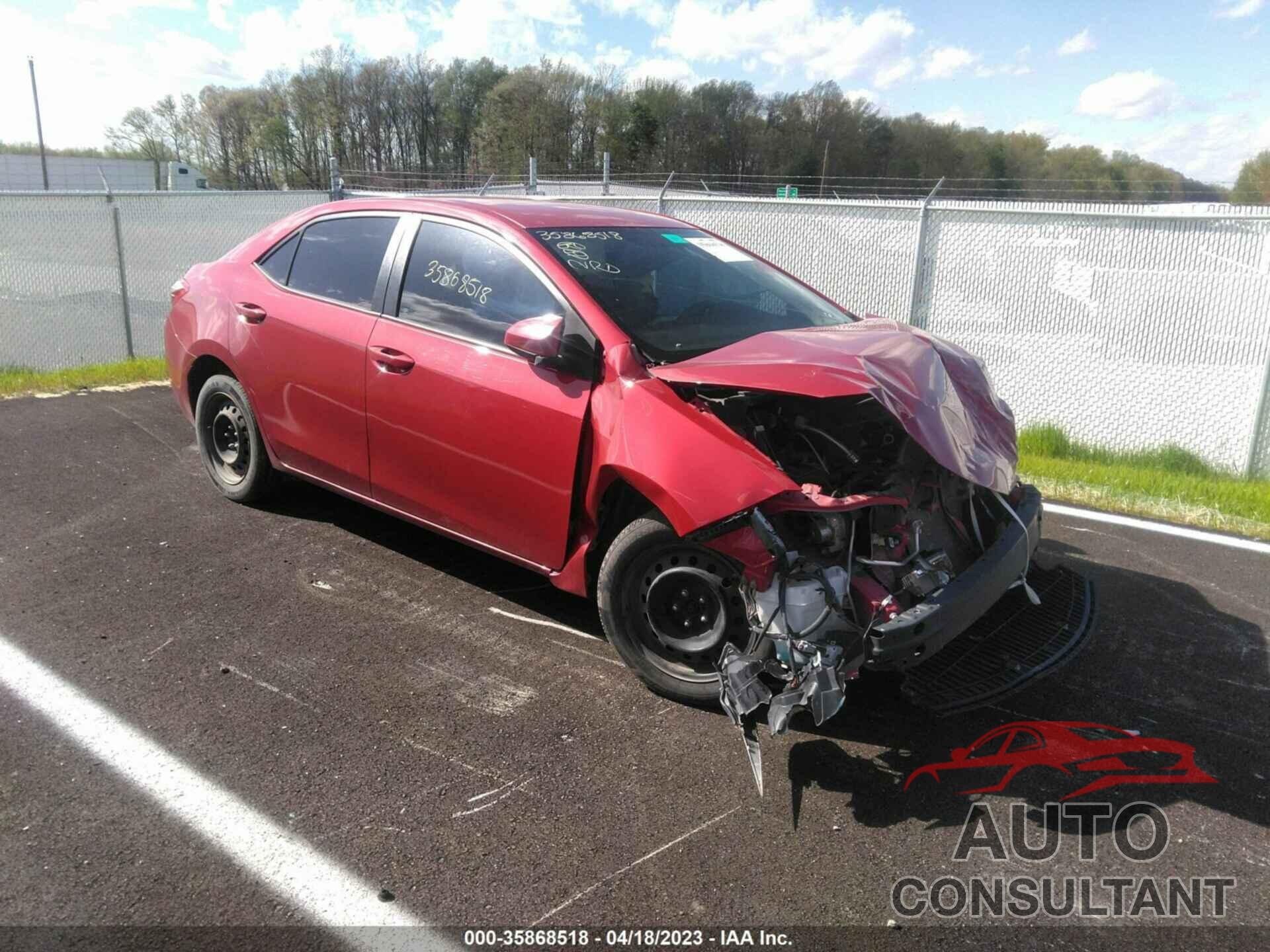 TOYOTA COROLLA 2016 - 2T1BURHE0GC744585
