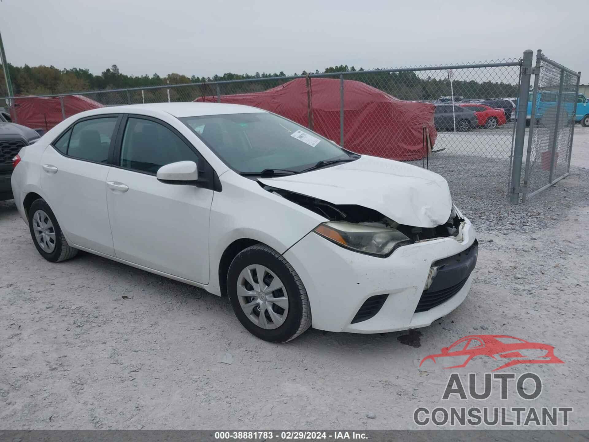 TOYOTA COROLLA 2016 - 2T1BURHE7GC498165