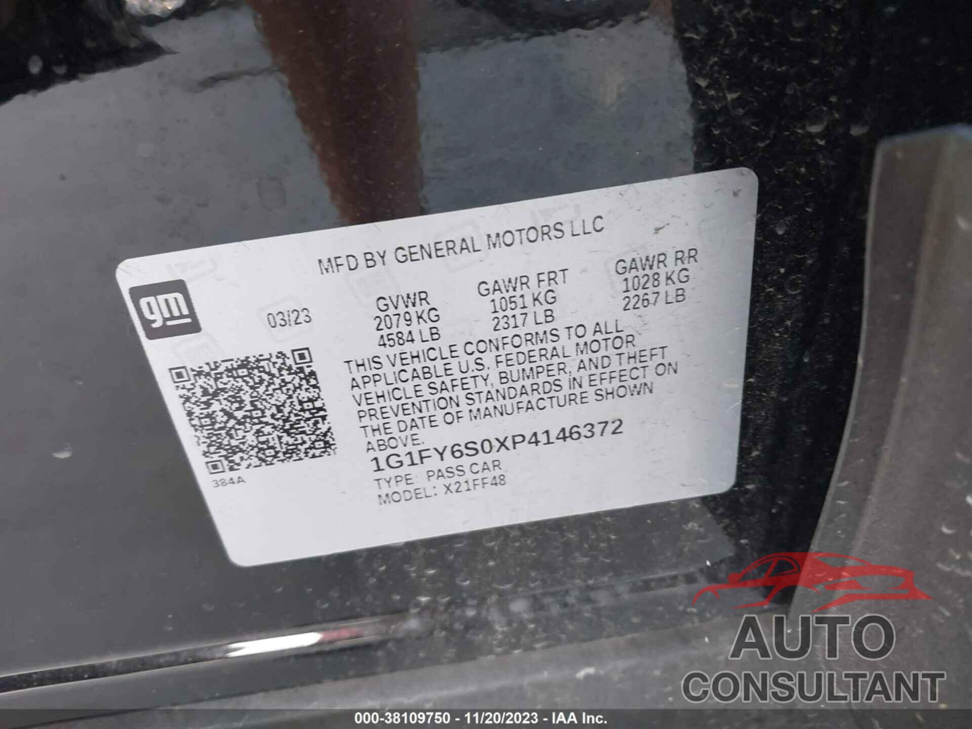 CHEVROLET BOLT EUV 2023 - 1G1FY6S0XP4146372