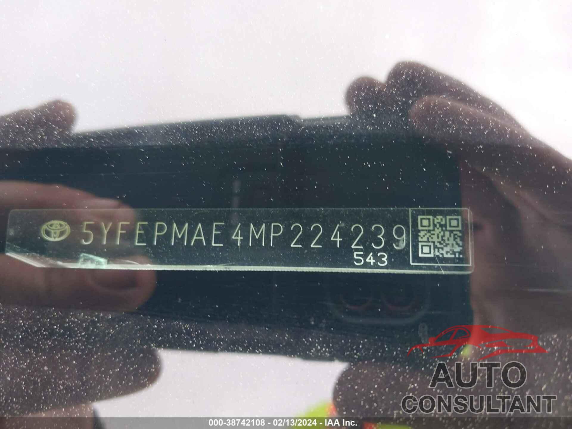 TOYOTA COROLLA 2021 - 5YFEPMAE4MP224239