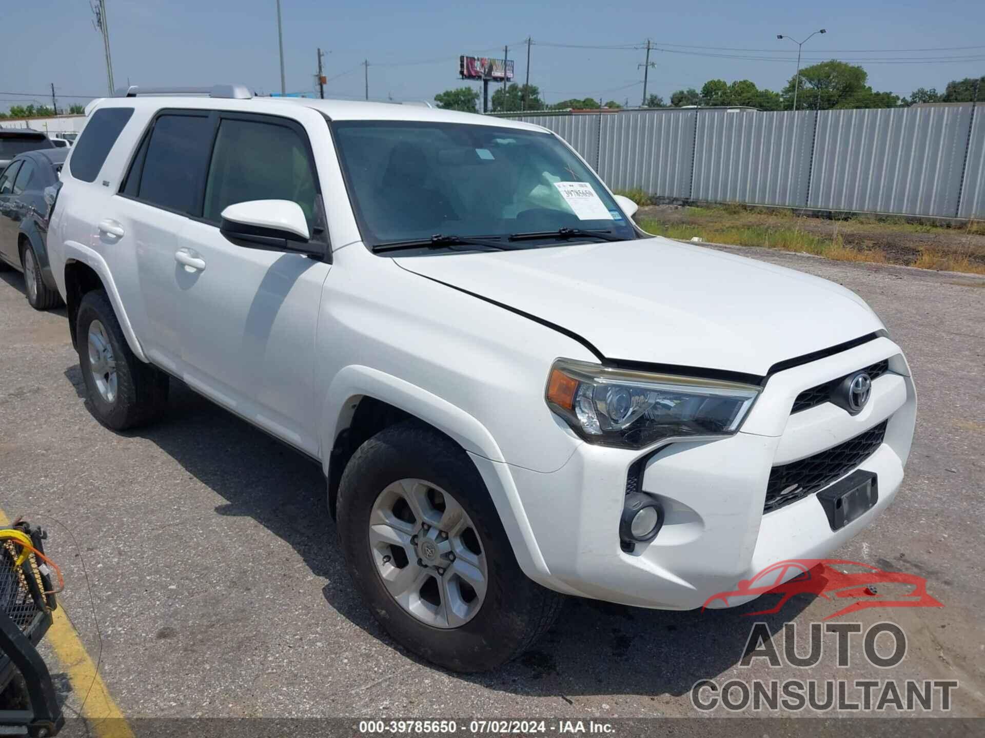 TOYOTA 4RUNNER 2016 - JTEZU5JR3G5122740