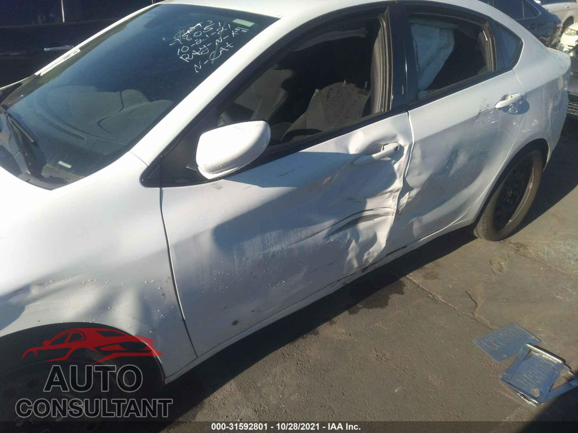 DODGE DART 2016 - 1C3CDFAA2GD752642