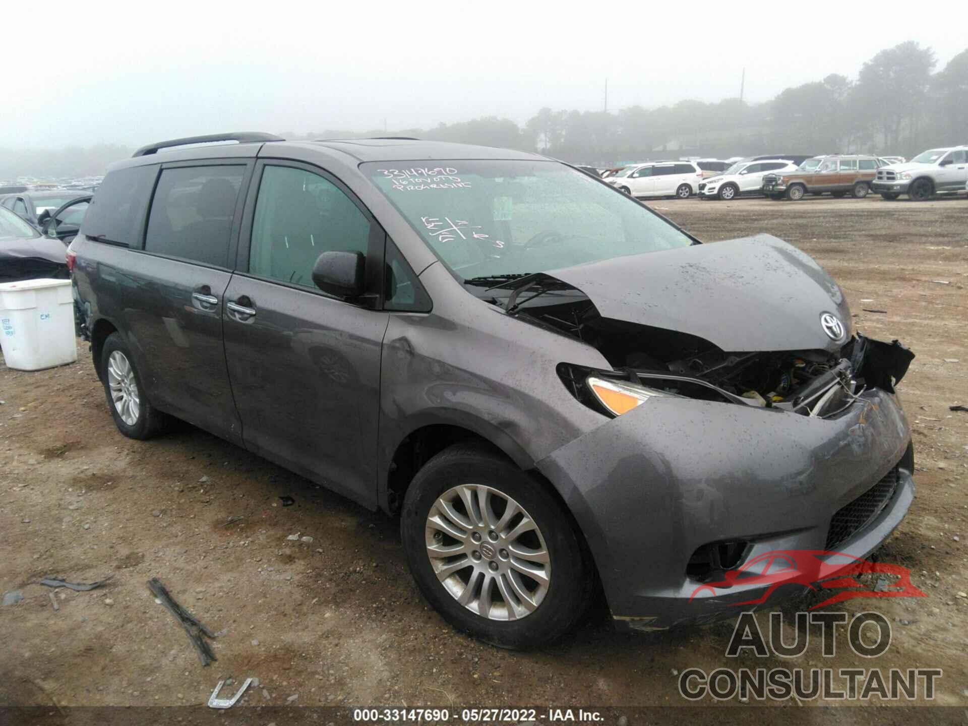 TOYOTA SIENNA 2016 - 5TDYK3DC8GS752247