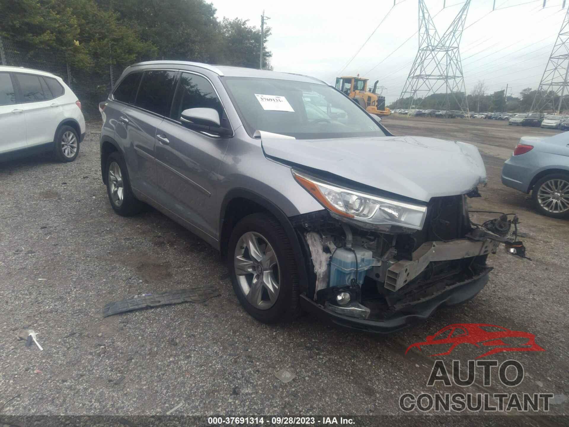 TOYOTA HIGHLANDER 2016 - 5TDDKRFH3GS331420