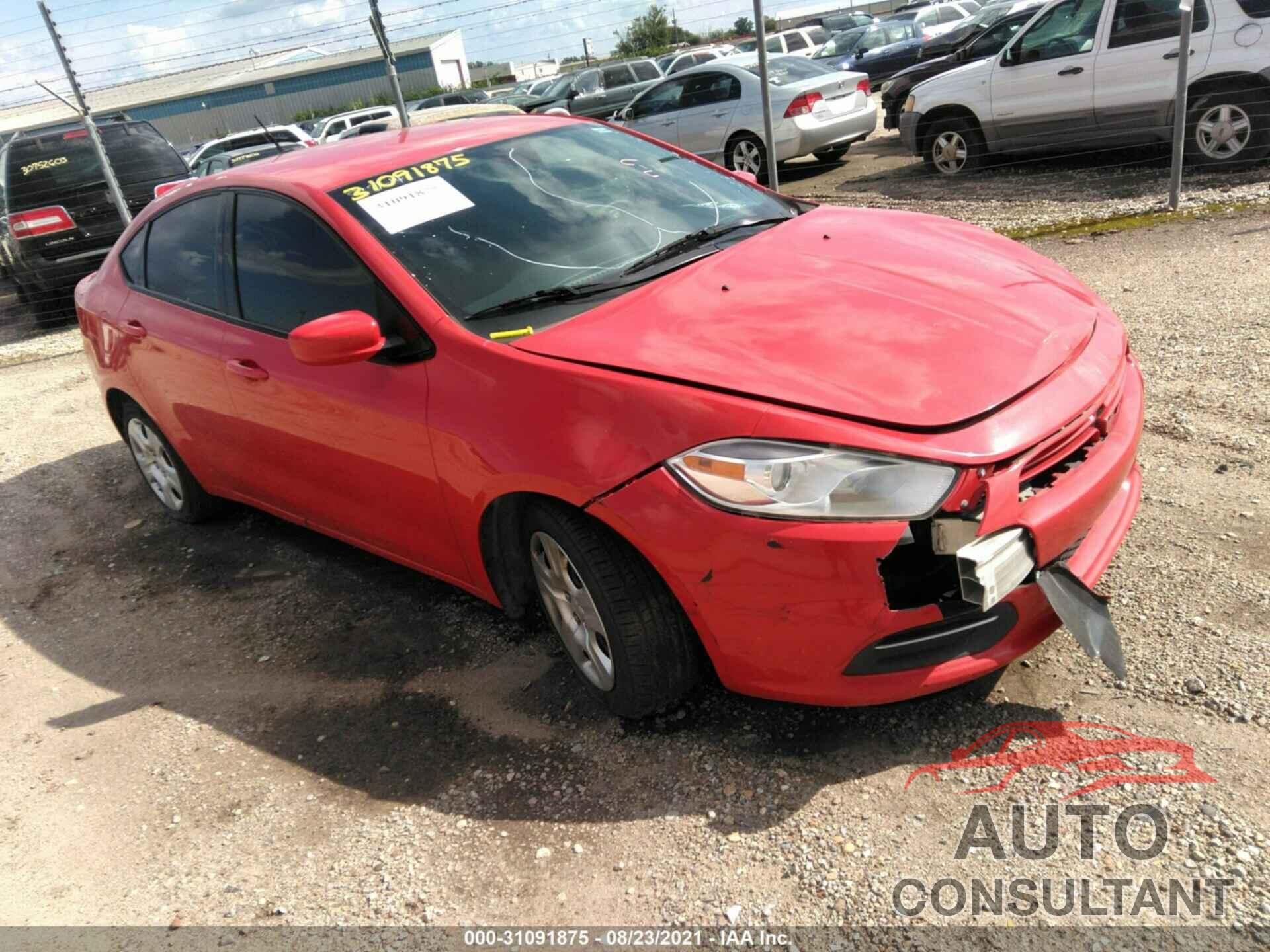 DODGE DART 2016 - 1C3CDFAA9GD752329