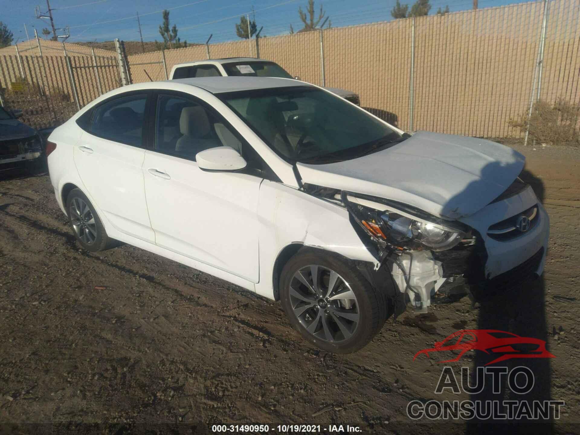 HYUNDAI ACCENT 2017 - KMHCT4AE7HU343197