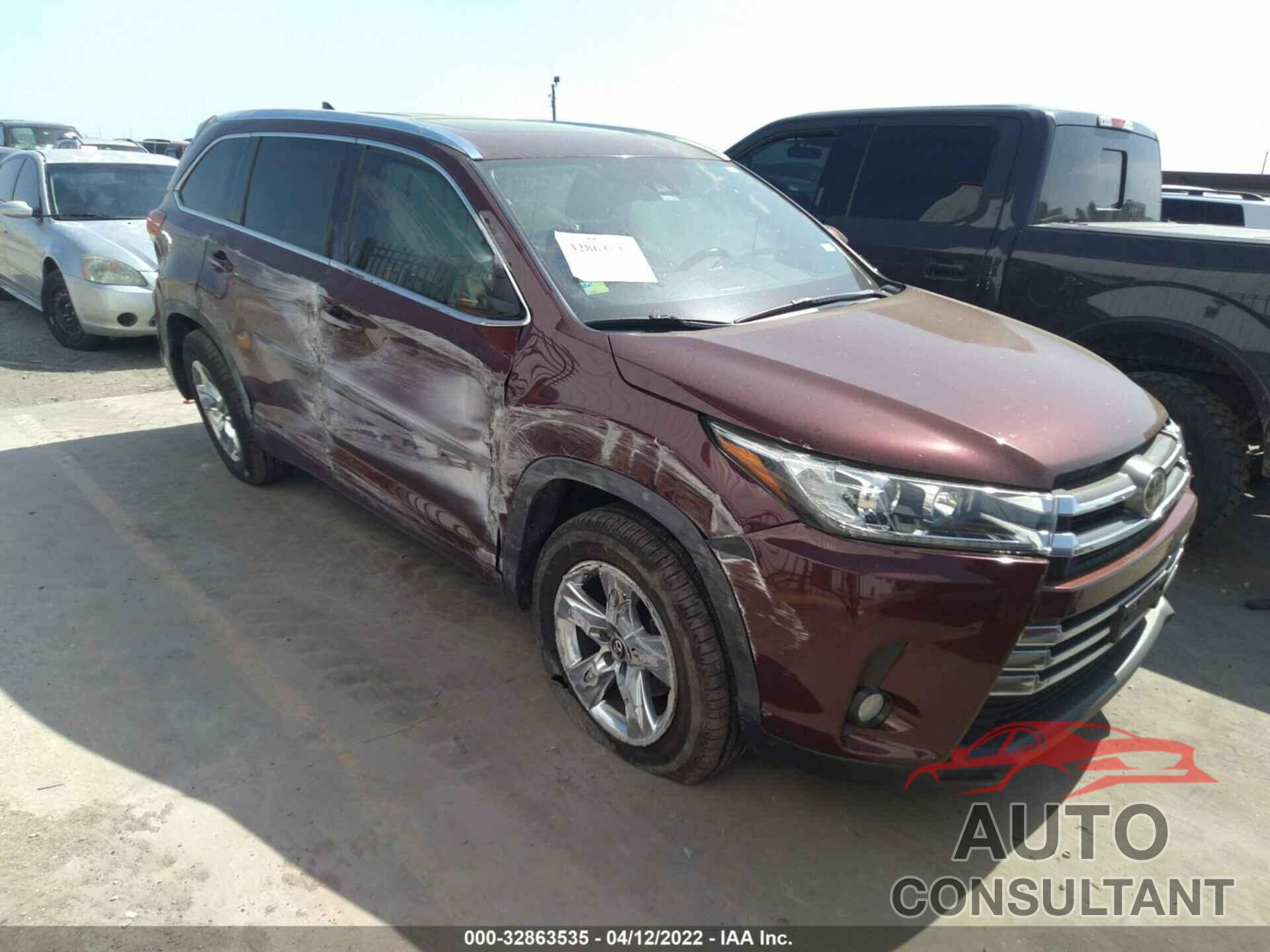 TOYOTA HIGHLANDER 2017 - 5TDYZRFH6HS209732