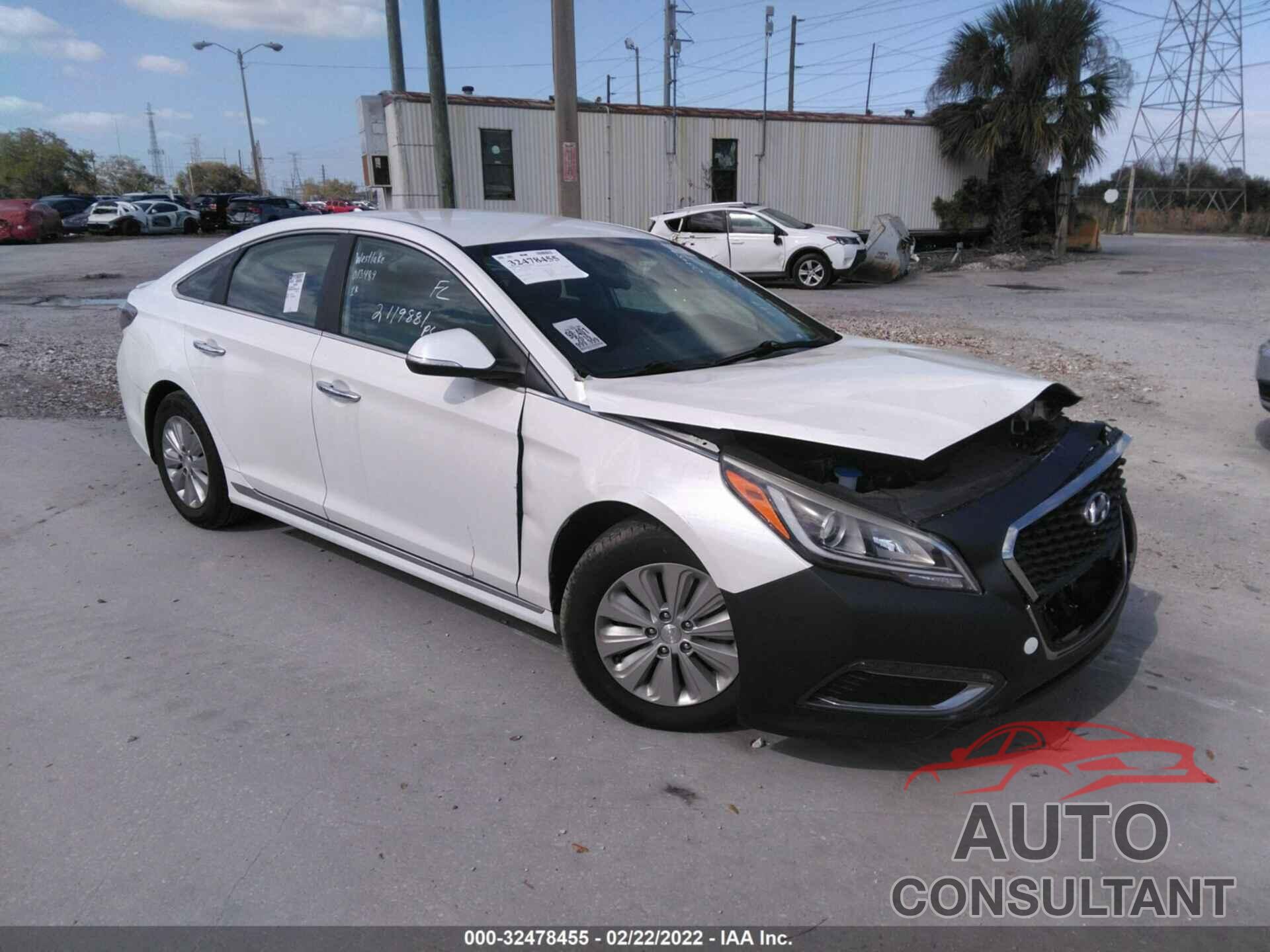 HYUNDAI SONATA HYBRID 2016 - KMHE24L16GA013489