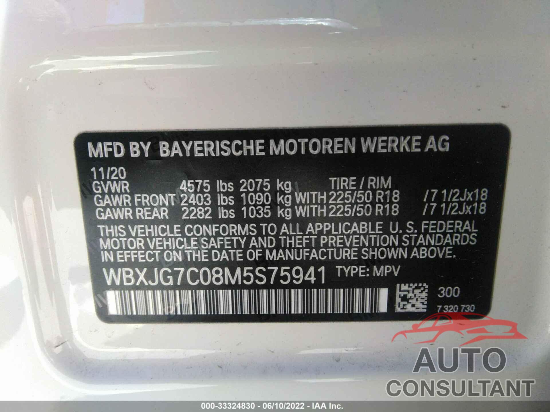 BMW X1 2021 - WBXJG7C08M5S75941
