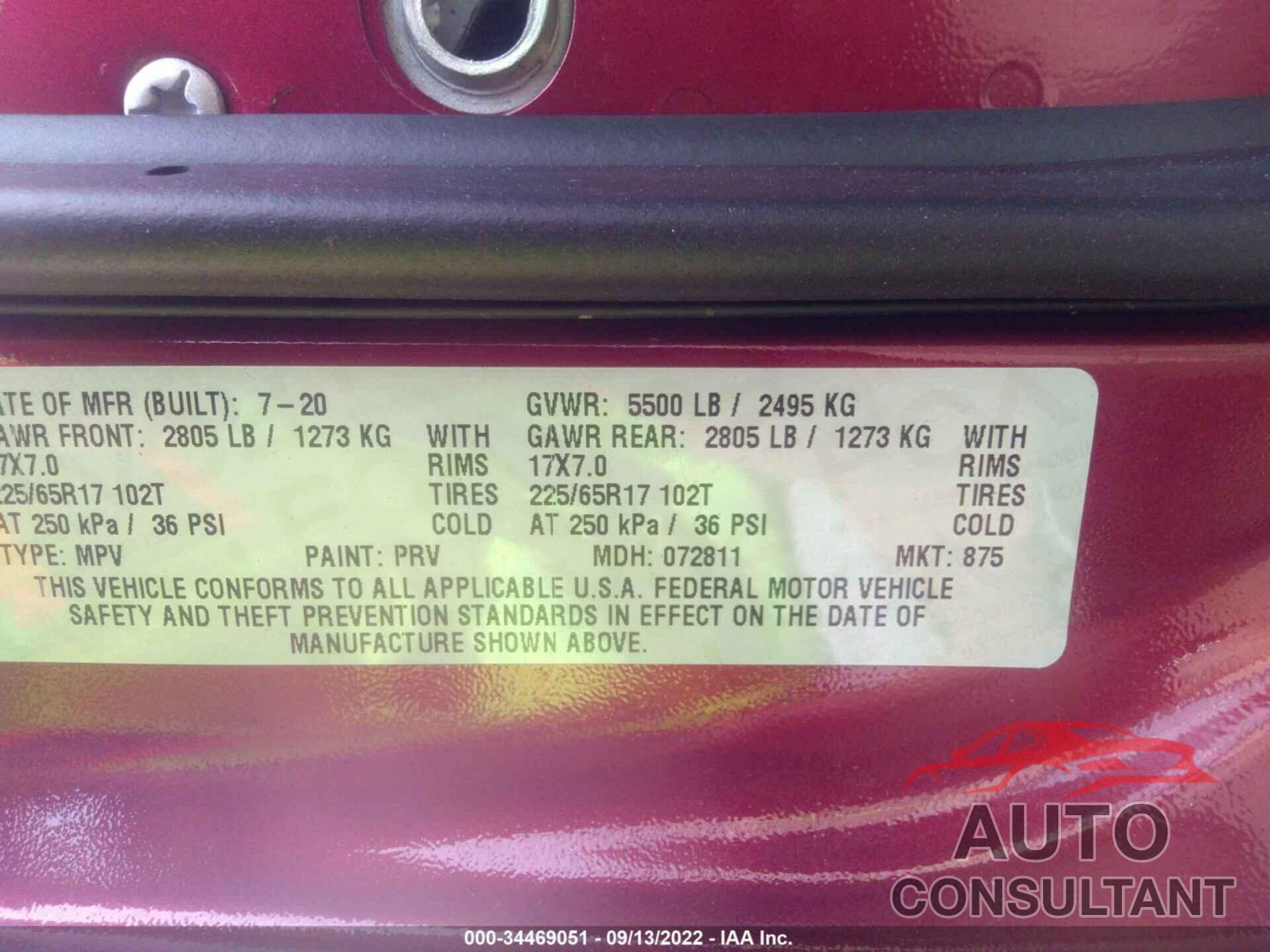 JEEP CHEROKEE 2020 - 1C4PJMCB4LD652407