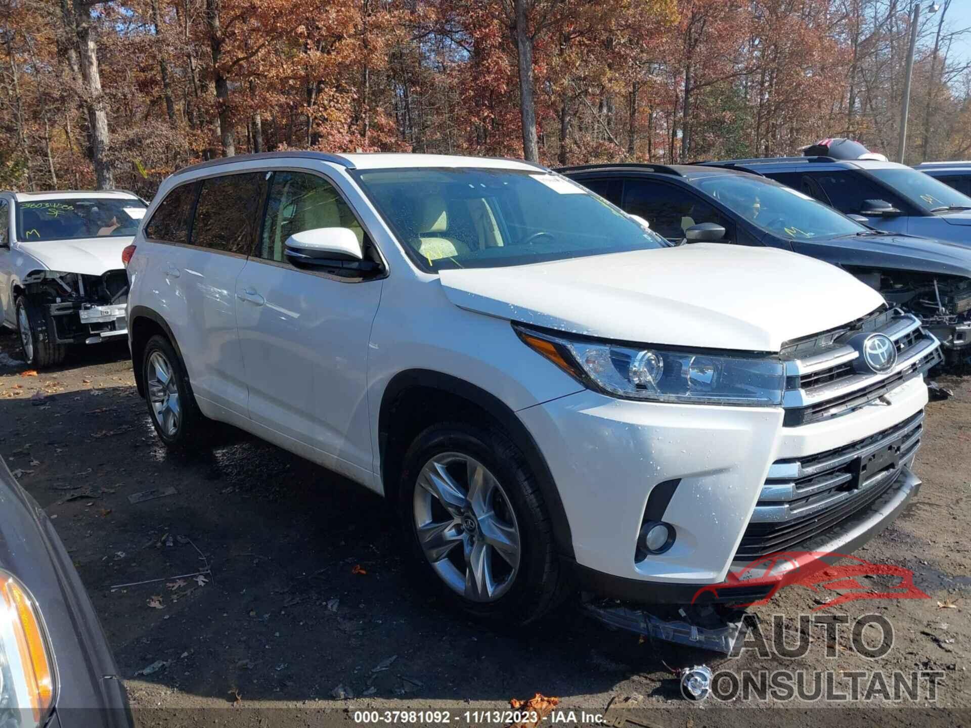 TOYOTA HIGHLANDER 2017 - 5TDDZRFH2HS369315