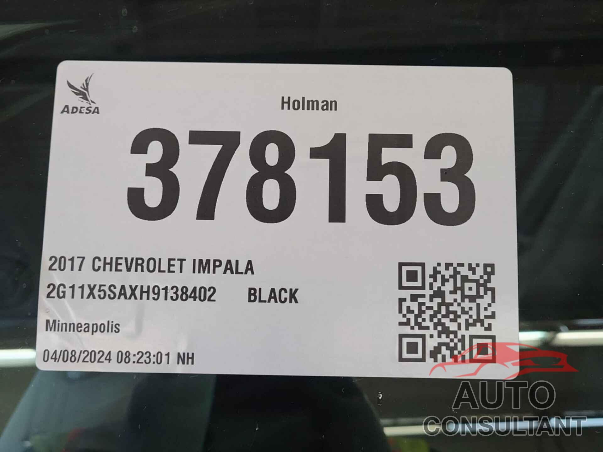 CHEVROLET IMPALA 2017 - 2G11X5SAXH9138402