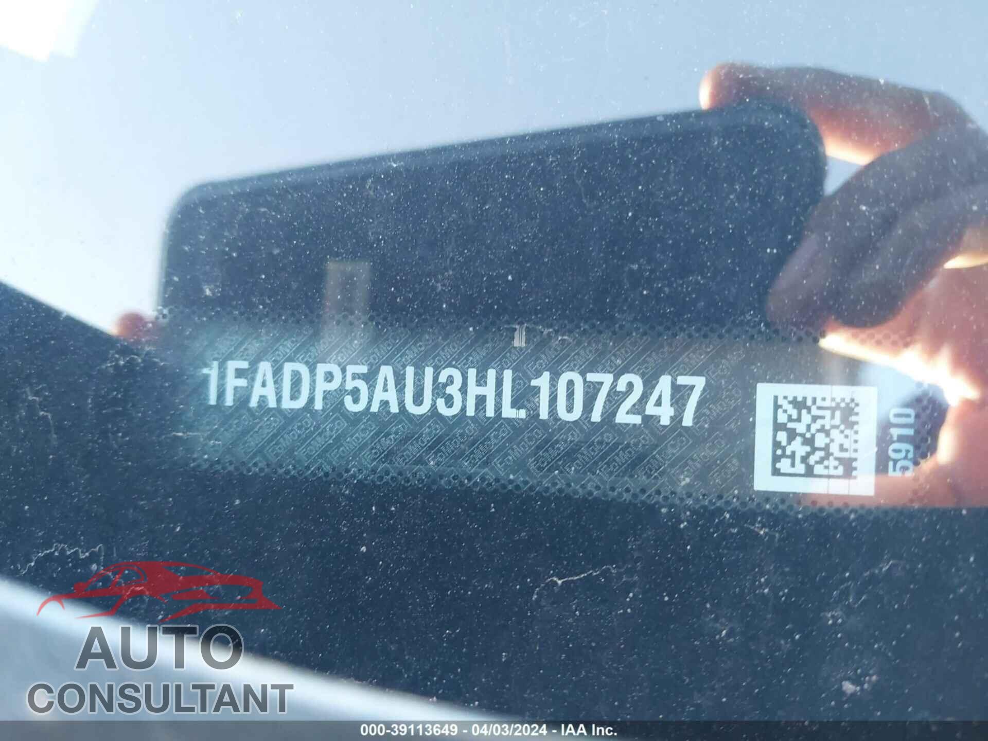 FORD C-MAX 2017 - 1FADP5AU3HL107247