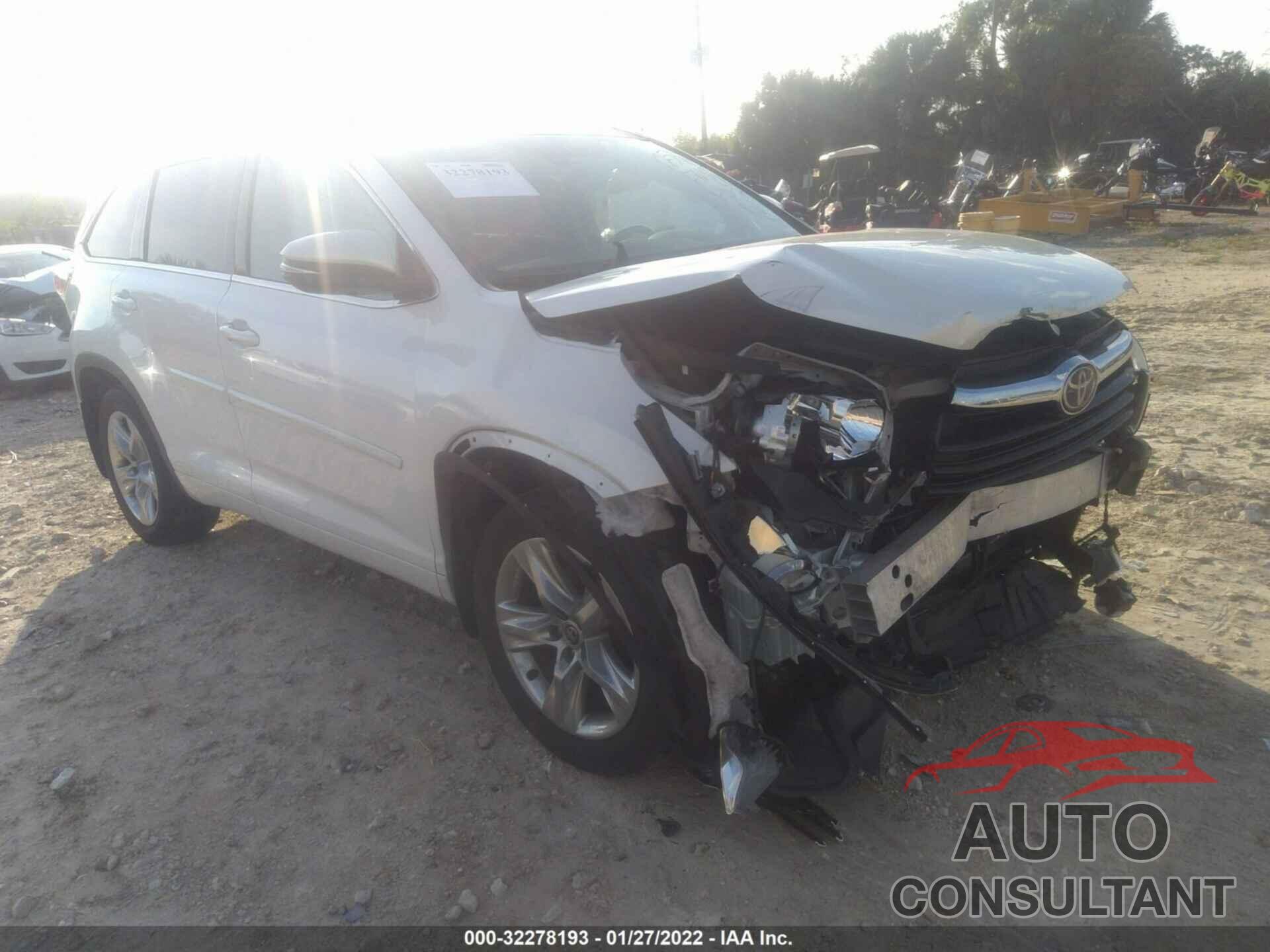 TOYOTA HIGHLANDER 2016 - 5TDDKRFH0GS251346