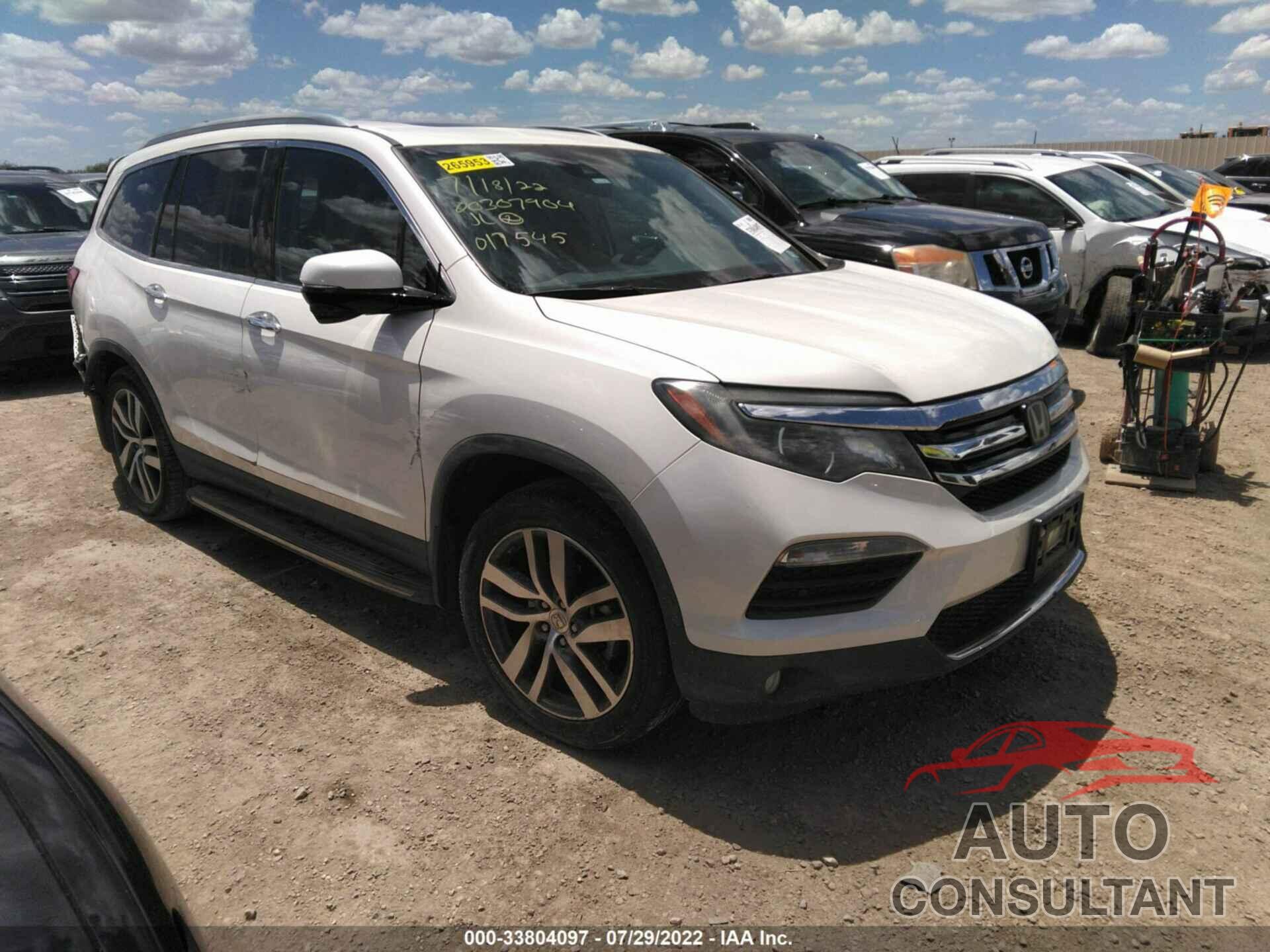 HONDA PILOT 2016 - 5FNYF5H98GB017545