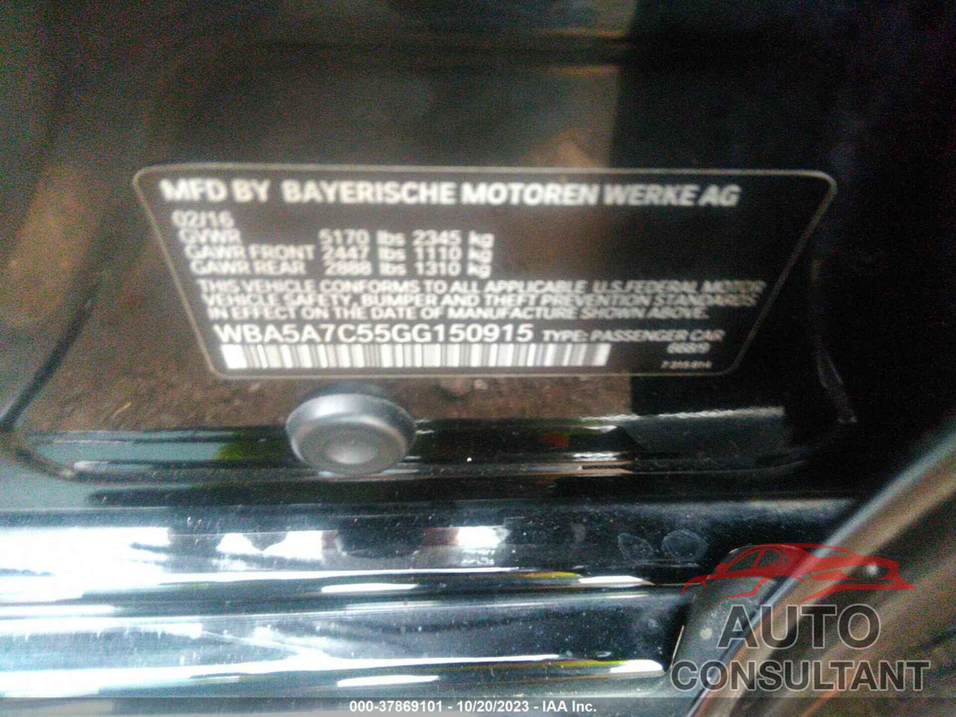BMW 528I 2016 - WBA5A7C55GG150915