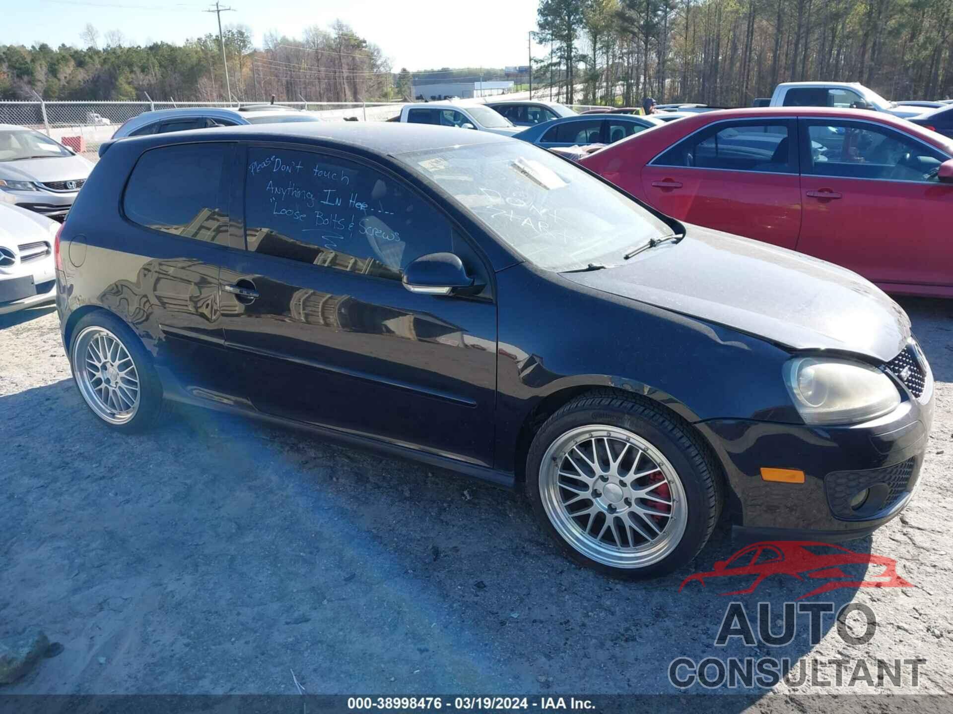 VOLKSWAGEN GTI 2009 - WVWFD71K69W013918