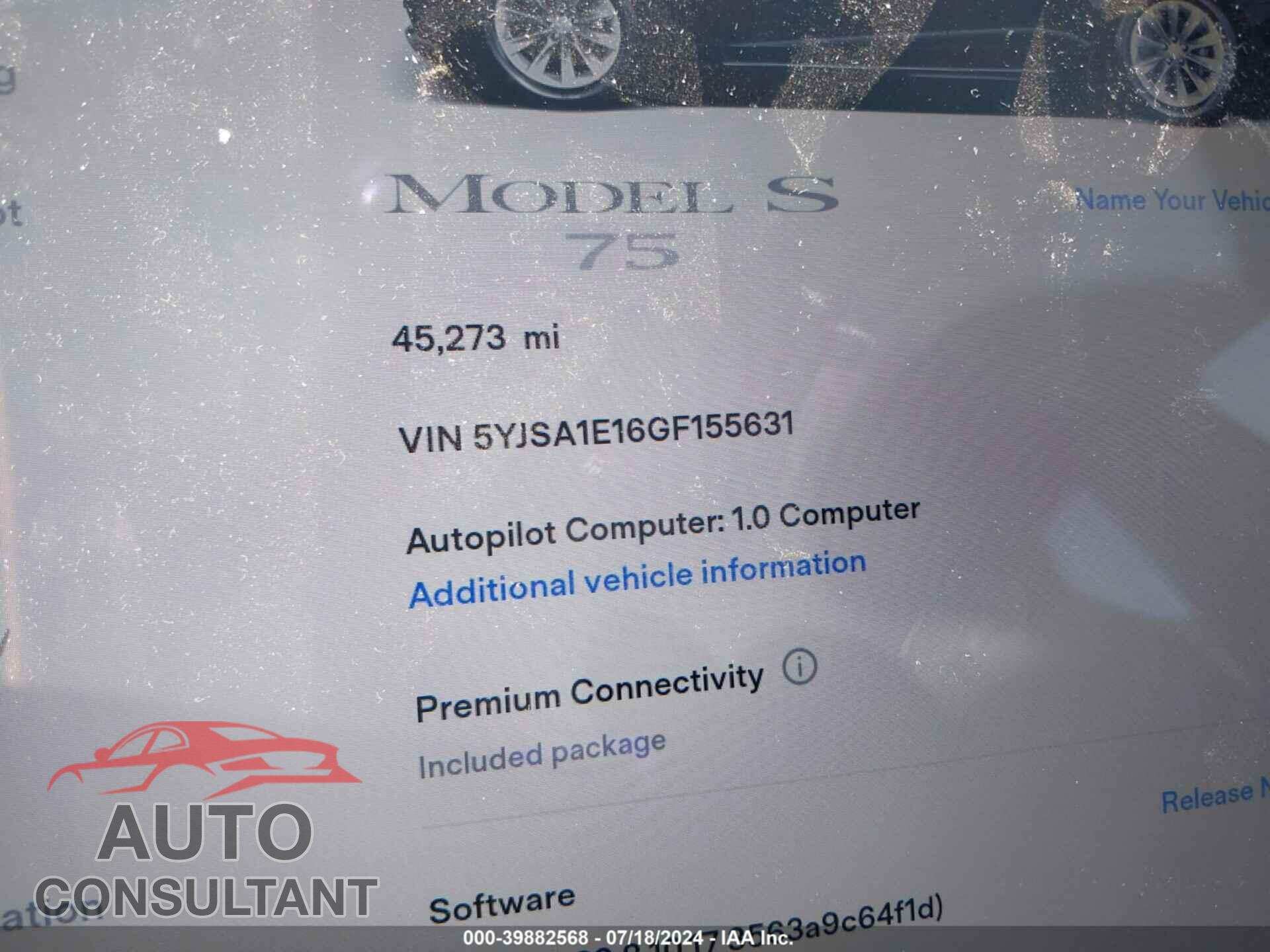 TESLA MODEL S 2017 - 5YJSA1E27HF210744