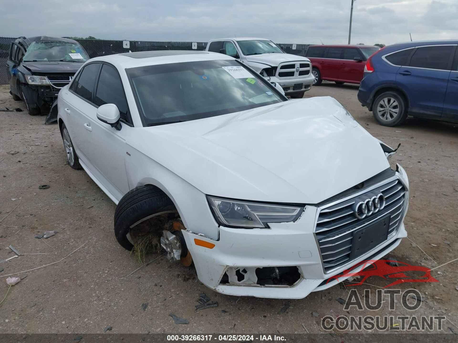 AUDI A4 2018 - WAUKMAF4XJA061099